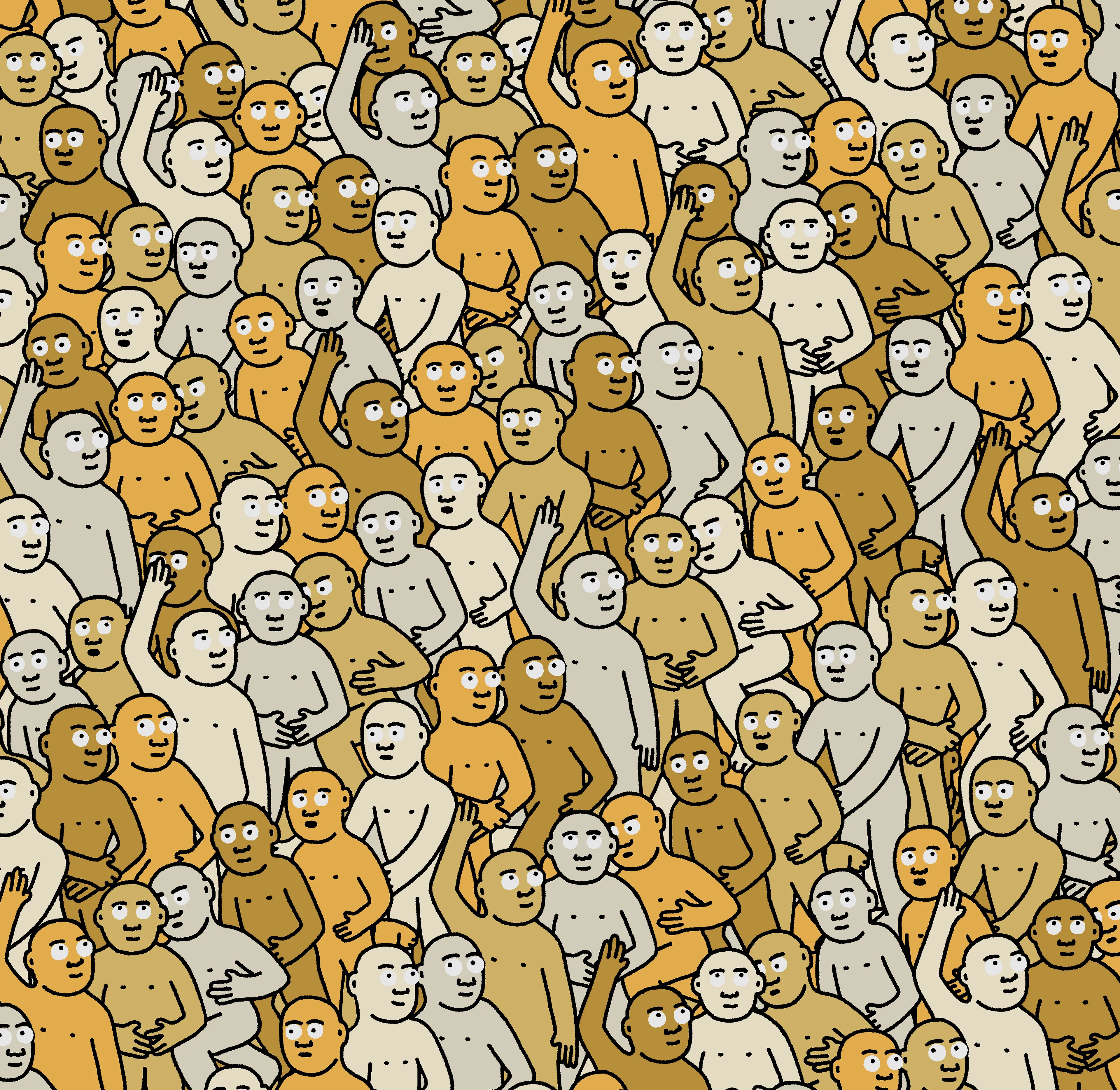 "Crowd" is an infinite-supply generative art collection by Creature World, composing Creatures of every color into endless unique combinations, created over the course of only 24 hours