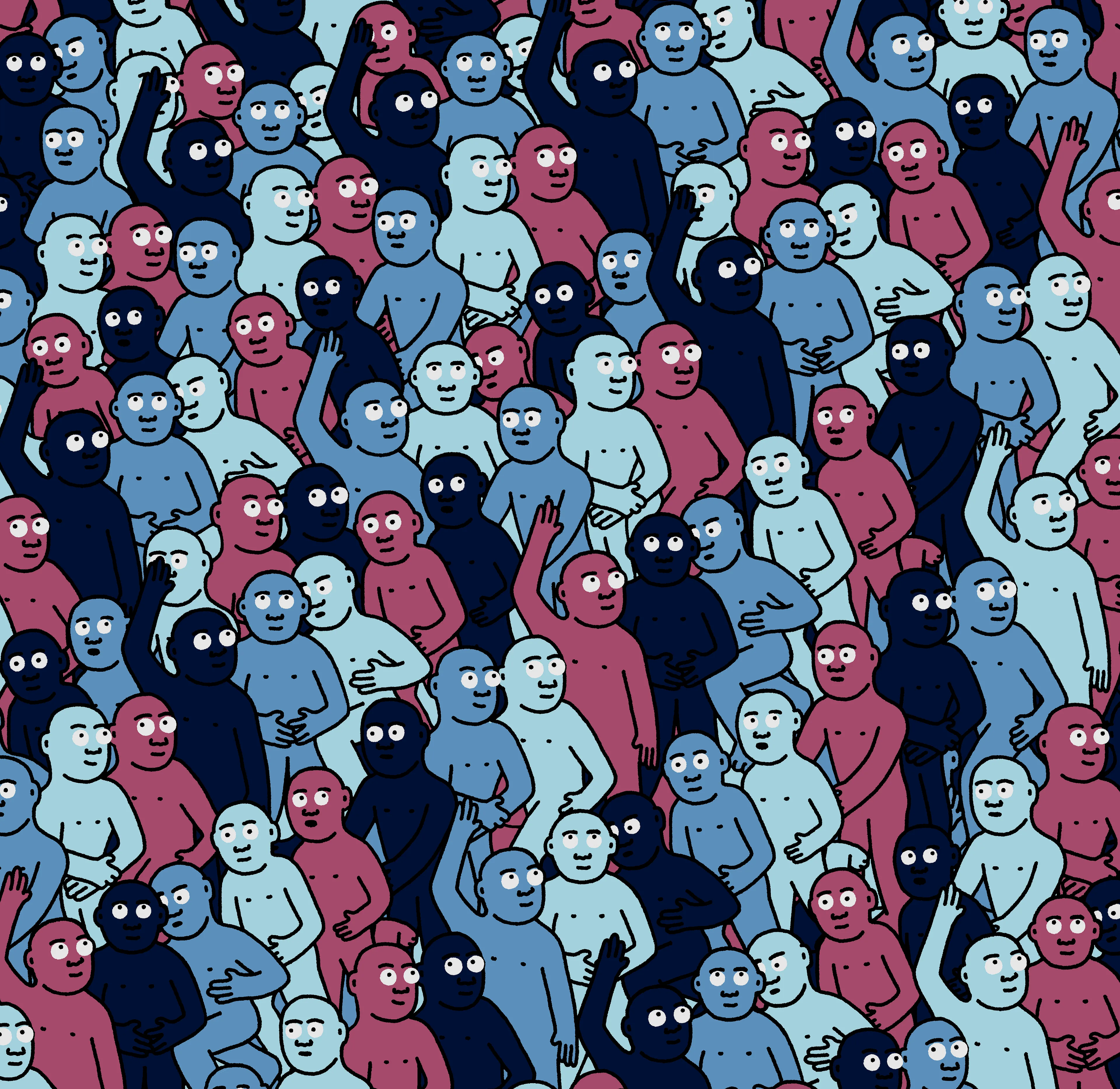 "Crowd" is an infinite-supply generative art collection by Creature World, composing Creatures of every color into endless unique combinations, created over the course of only 24 hours