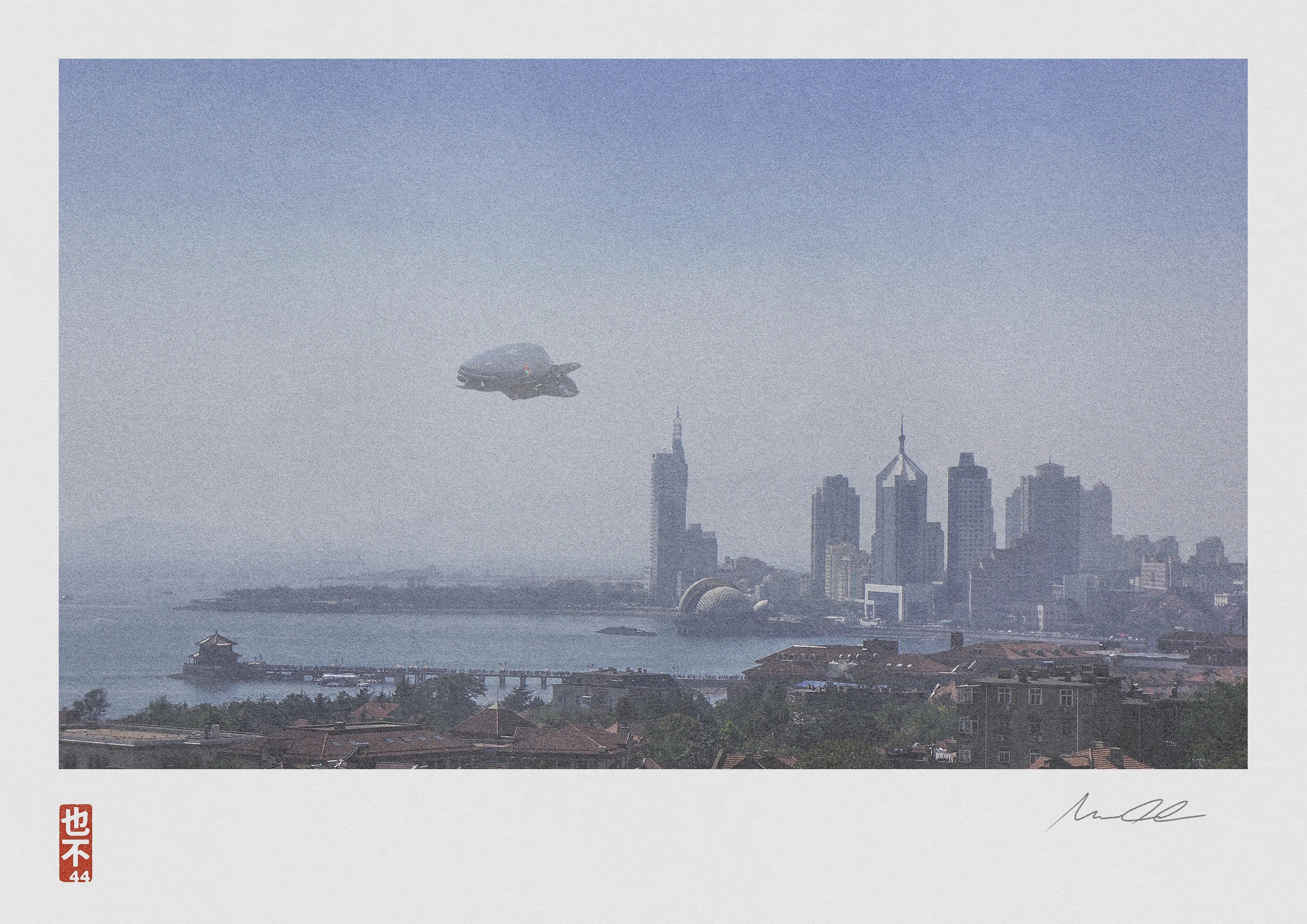 This artwork is part of my ‘Sightings’ series. I am using AI algorithms to create Unidentified Flying Objects which I then incorporate into my own photography.

100% digital unless analog photography is part of the process. Strictly 1 of 1.