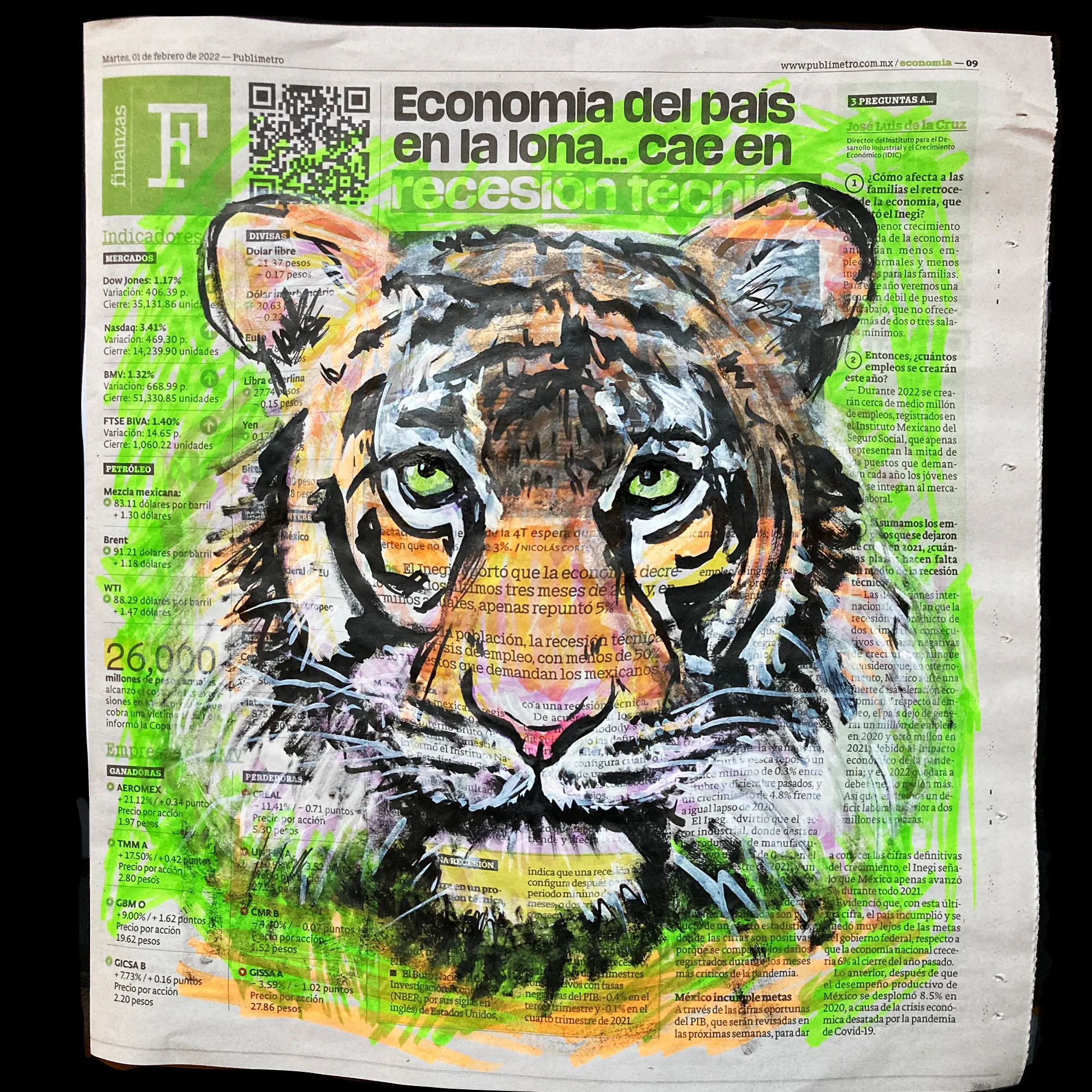 Tuesday, February 1, 2022
Country's Economy Falls into Technical Recession
Happy new year!
Markers on Newspaper