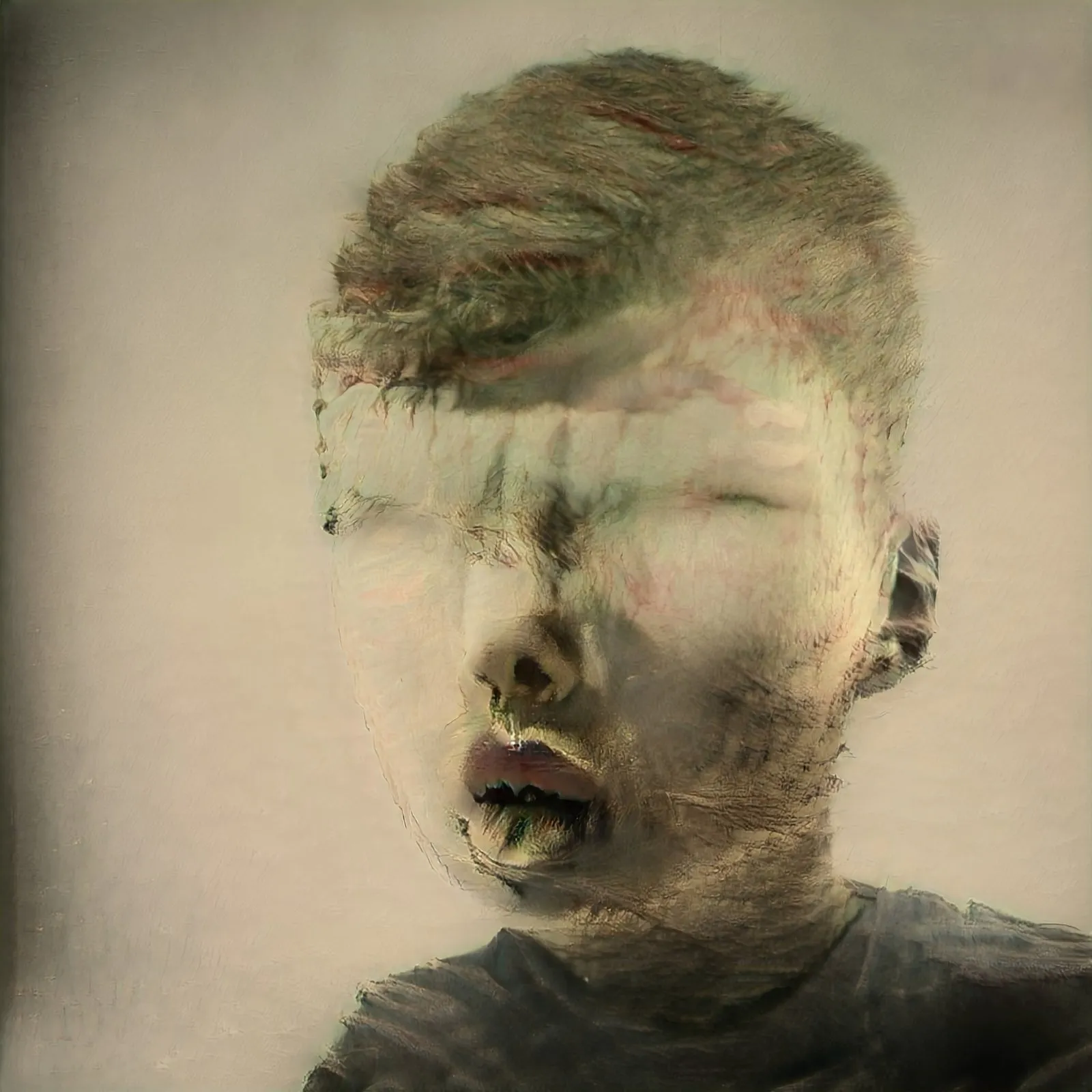 My head is full of fading faces