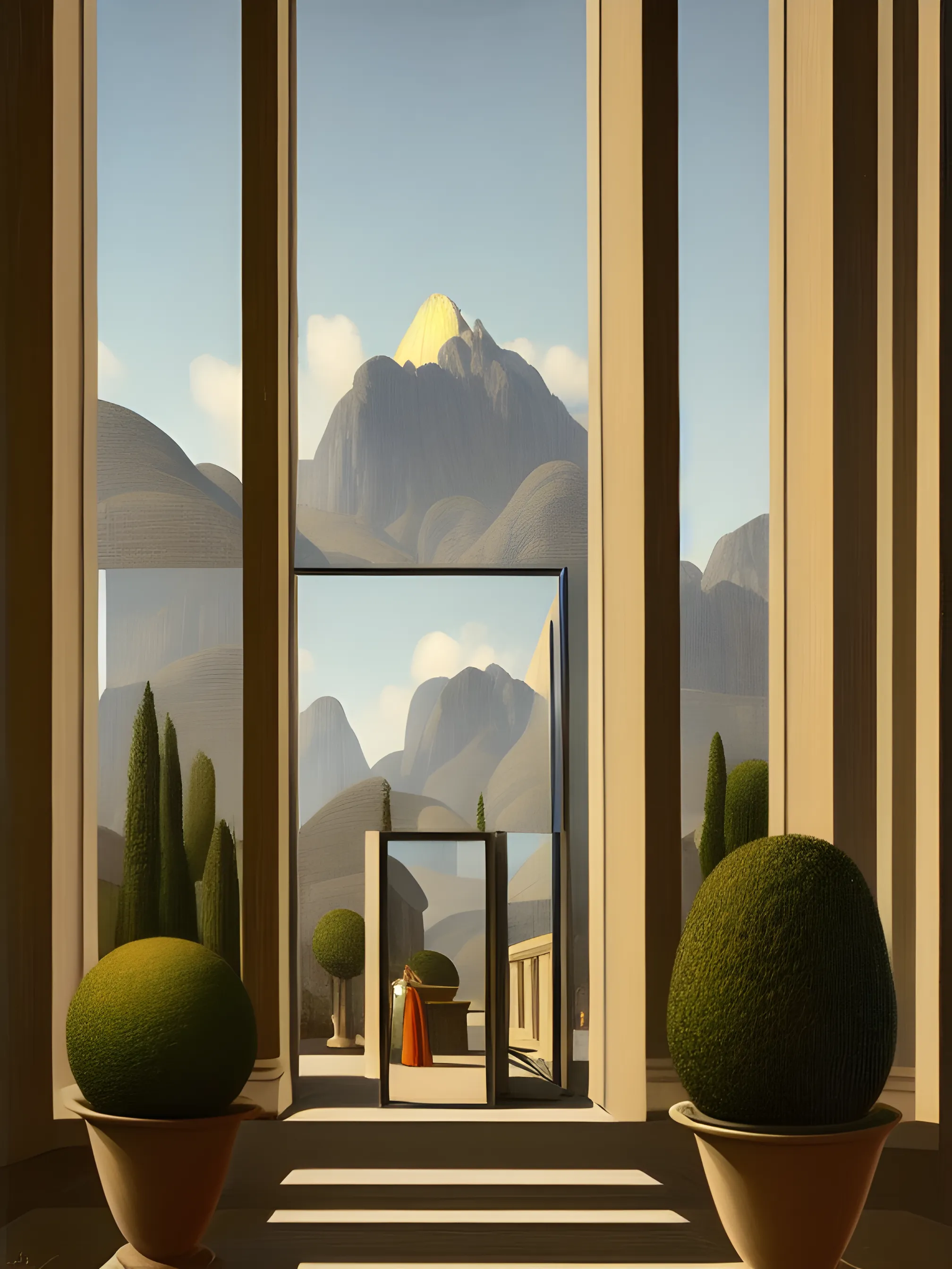 This piece represents how our modern reality fractures and distorts Nature.