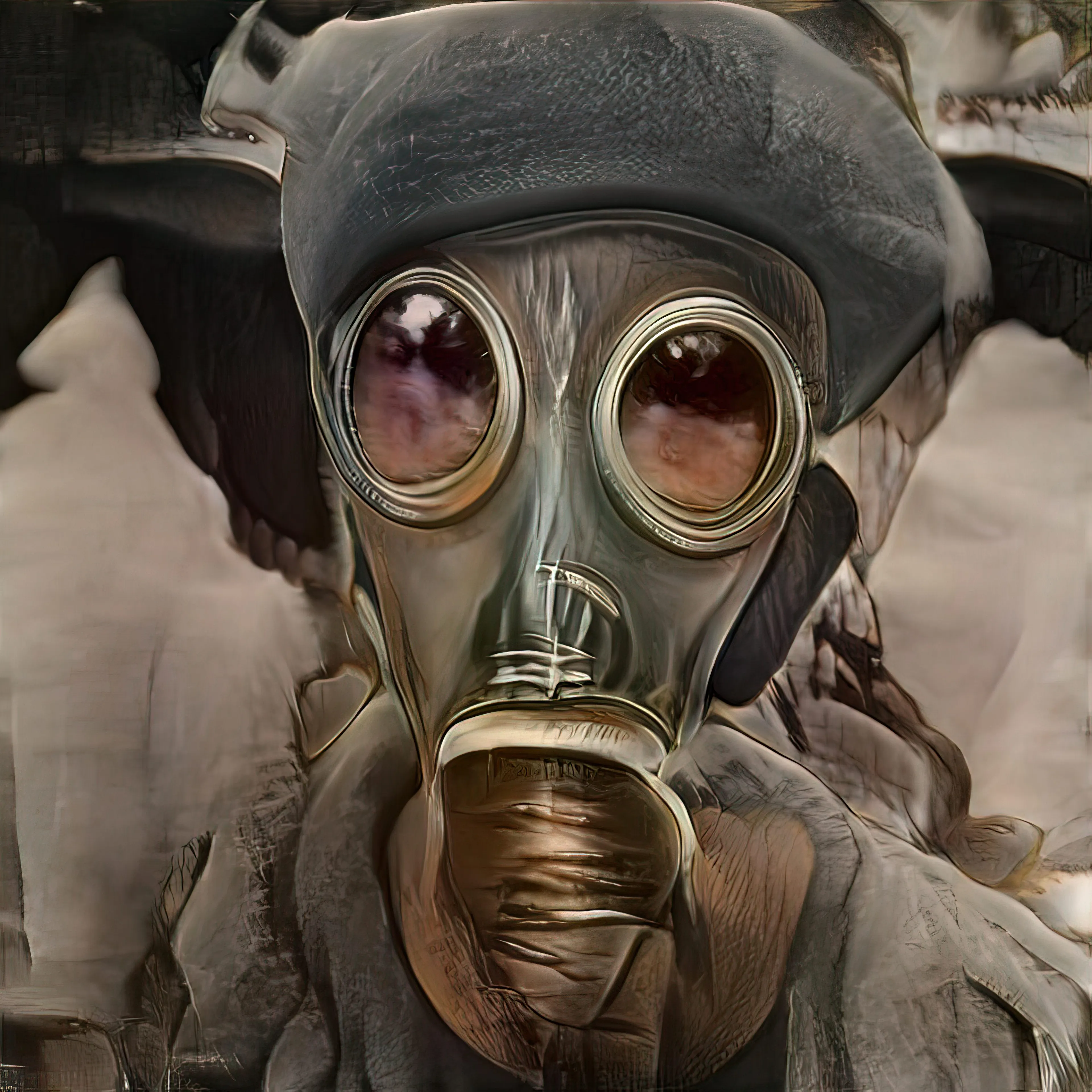 And I saw when the Lamb opened one of the seven seals, and I heard one of the four living creatures saying as with a voice of thunder, Come. And I saw, and behold, a white horse, and he that sat thereon had a bow; and there was given unto him a crown: and he came forth conquering, and to conquer.

Conquest one of the Knights Of The Apocalypse profile. The artist expressed the image of our reality in 2016 - 2021, living as witness of a dark period of history full of signs of an apocalypse, by combining human faces and the faces of clocks. Five Knights Of The Apocalypse reminds the human race that time is short. https://collect.bardionson.com/5knights