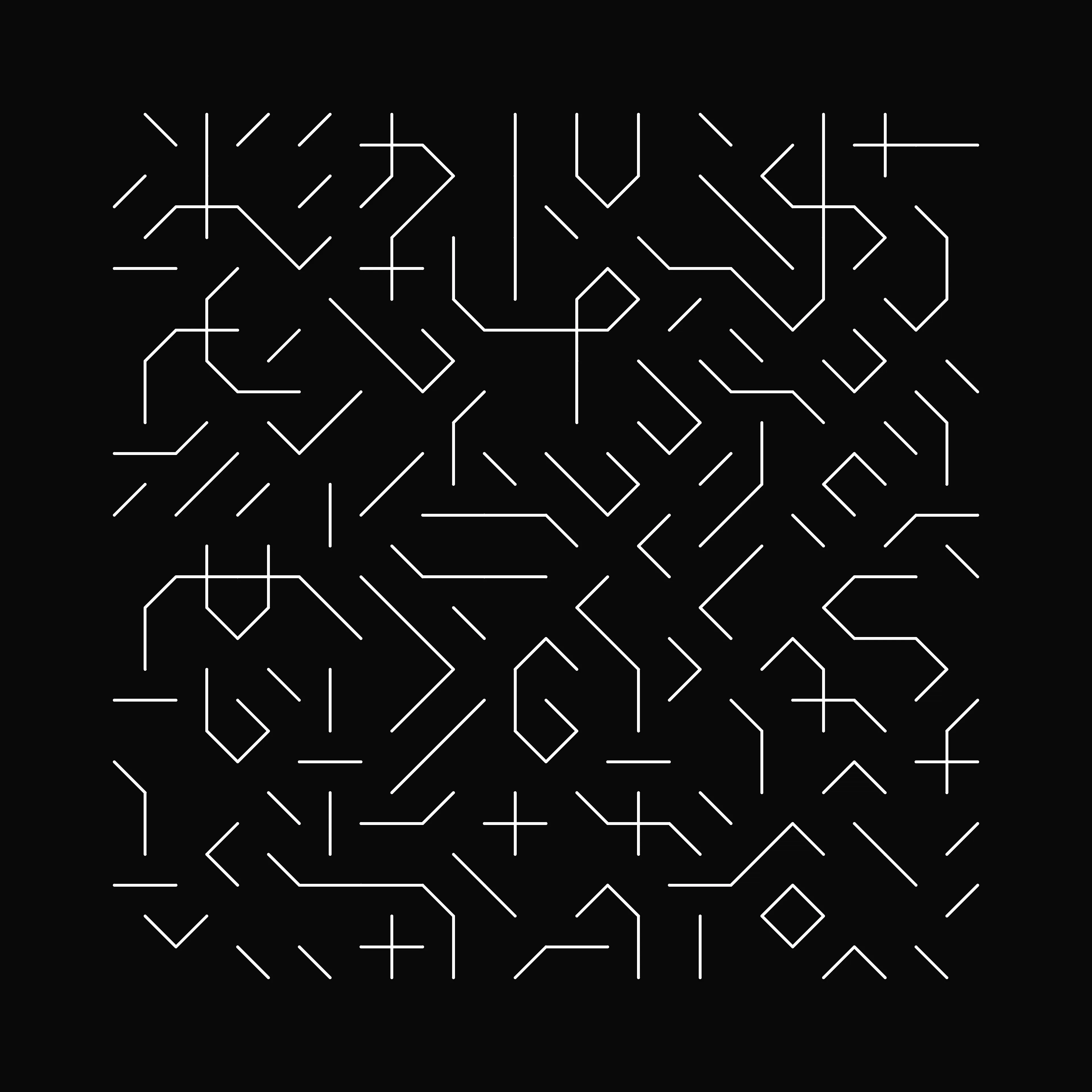 Circuit is generated from a custom pattern algorithm.

Resolution: 6000x6000
Format: PNG