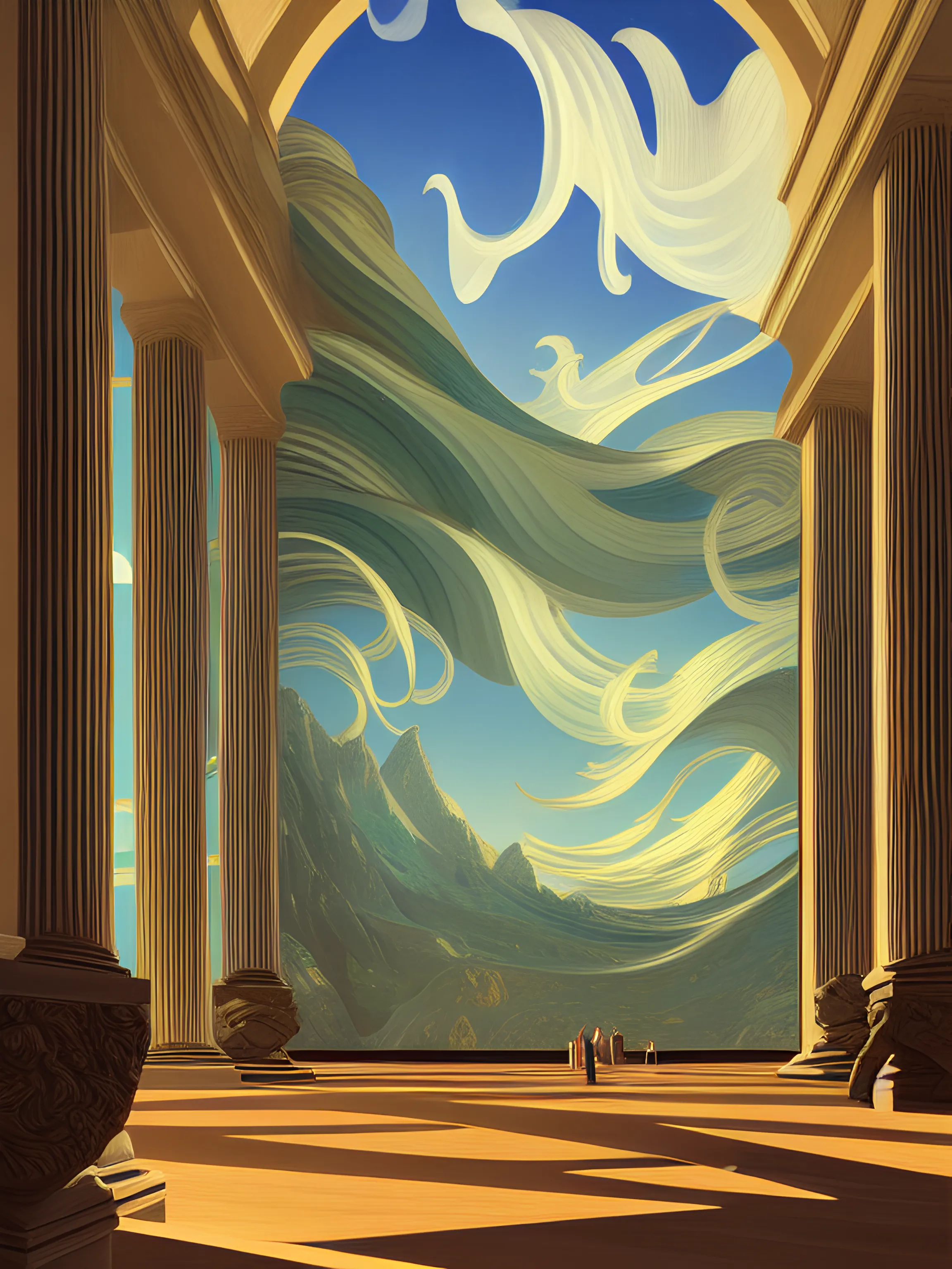 This piece describes how powerful and untameable Nature really is. We are essentially powerless against it.