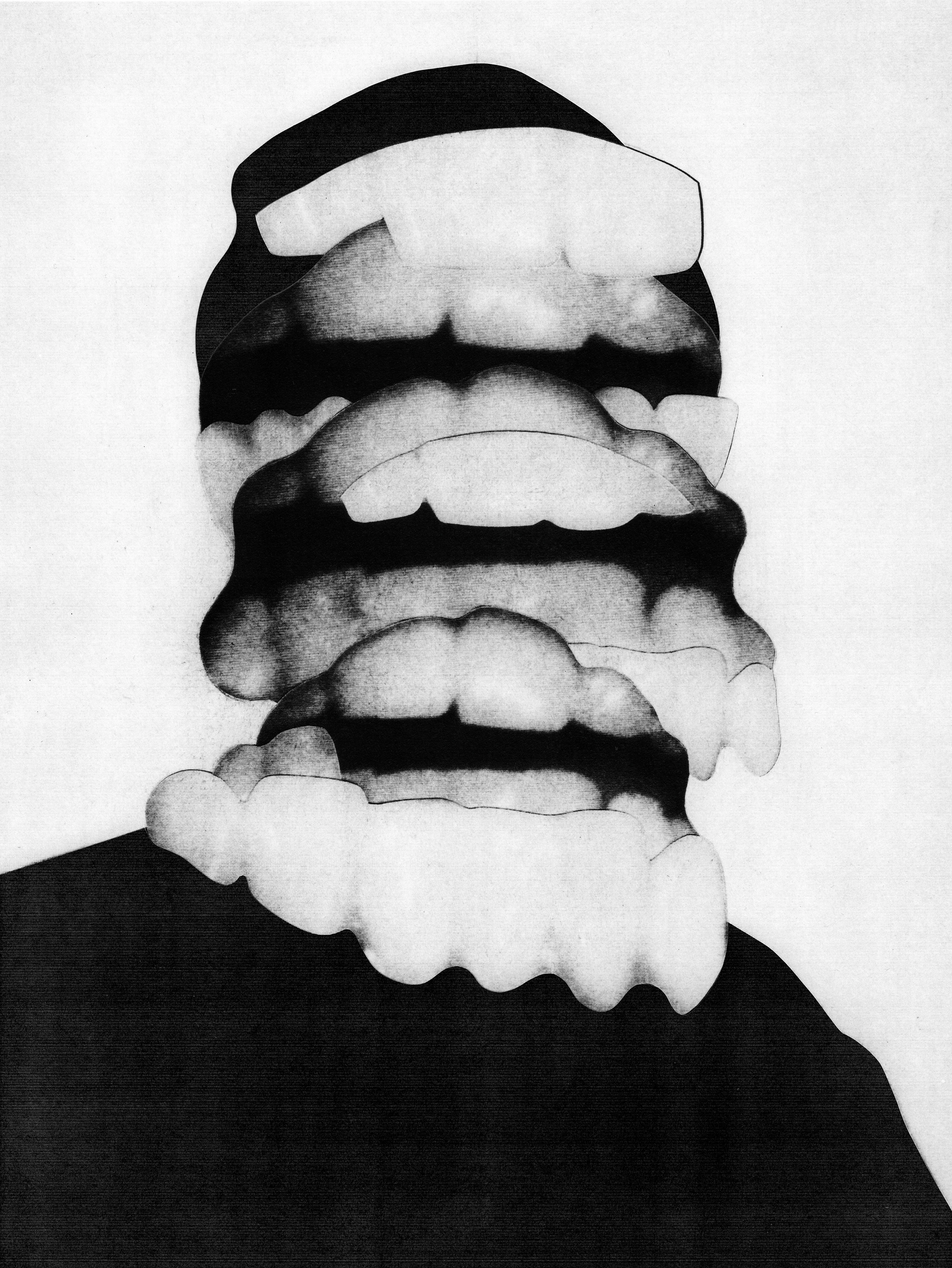 Created in a carefully orchestrated process combining digital and physical techniques at multiple intervals throughout it’s creation, OVERBYTE is an examination of the invisible but felt reactions all systems default to while undergoing prolonged or extreme stress. 

Draxler states “Grinding my teeth is a common sign at the onset of being overwhelmed, a signal that I need to step back, slow down. The title OVERBYTE refers to overclocking our own processors, biting off more than we can compress, and the ways our systems let us know when the stress becomes critical.”

*1 edition of this artwork has been reserved*