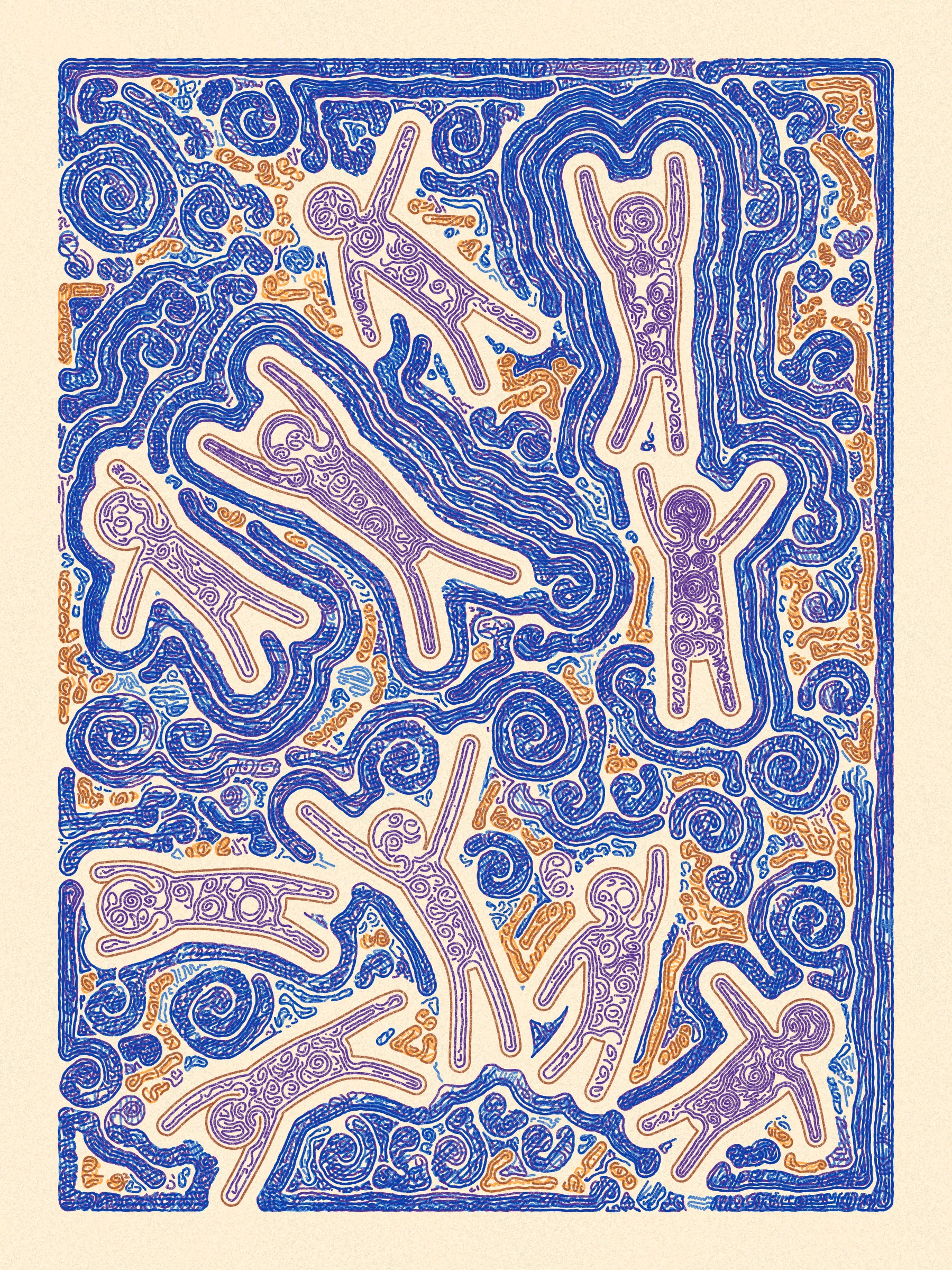 It’s a party! Scribble Party continues my exploration of recursive scribbling and plottable works, introducing figures drawn in dynamic, flowing forms that often resemble dance-like movements.

Each piece also represents the minter's participation in the game. Inspired by party games, a countdown clock starts with the first mint of the game. Subsequent mints will extend the game by resetting the clock to a minimum time threshold if less time remains. No more mints can occur once the clock reaches zero. Each mint also contributes to a prize, which can be withdrawn by whoever holds the last minted piece. As the game progresses, the contribution of each mint to the prize diminishes, and the clock extensions shorten, accelerating the game towards a conclusion.

The artwork is designed to be plotted on Arch A (9"x12") paper with 0.45mm or 0.5mm pens. The pen colors are selected from popular commercially available sets, ensuring easy replication.