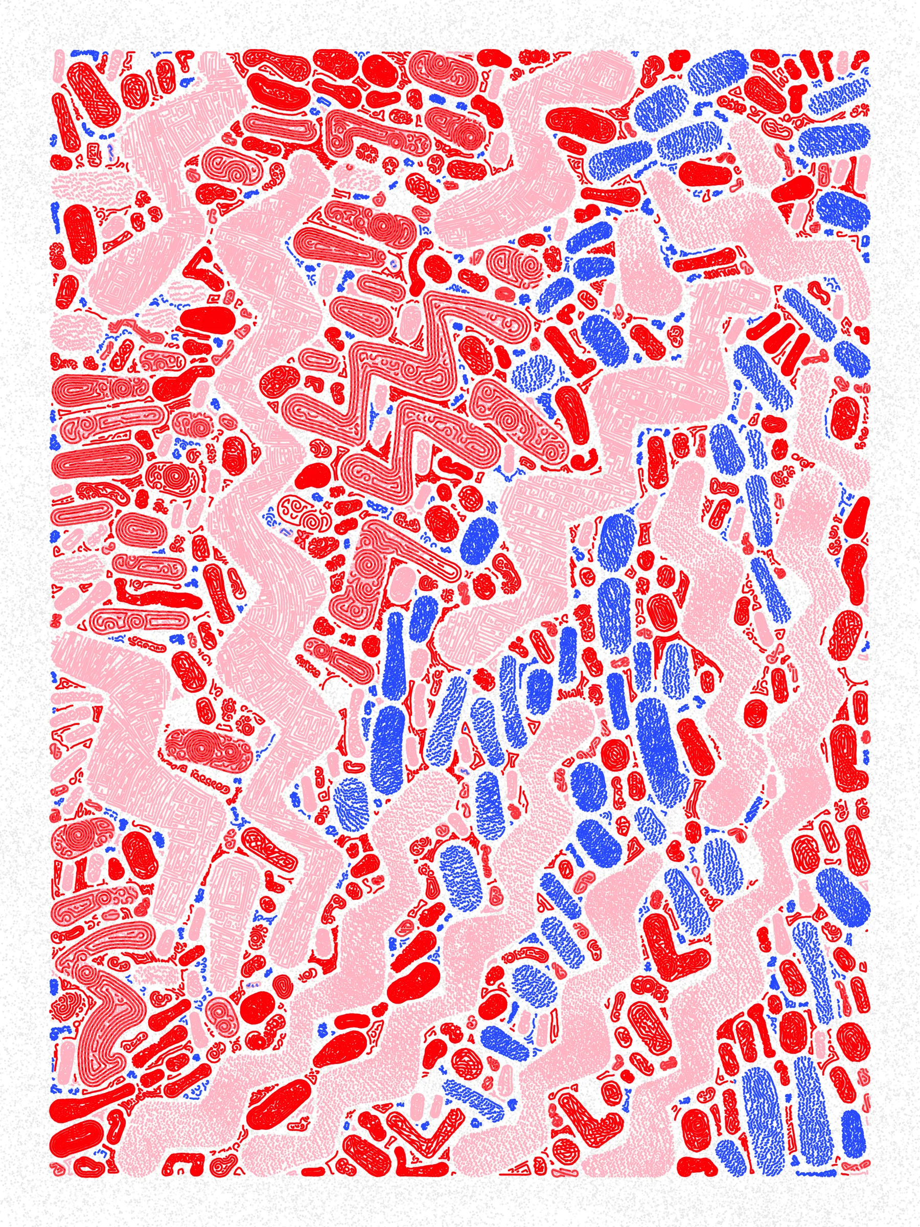 What’s a great way to have fun with friends? Scribbling!

Scribble Together is an experiment in collaborative creation. I designed a scribbling algorithm without knowing what the eventual colors will be. I’ve then asked friends to create palettes using a custom palette tool.

The palettes may allow for some variety such as choosing from multiple paper colors or selecting a subsample from a set of pen colors. Additionally, palette creators were able to create more than one palette.

When a piece is minted, it is randomly assigned a palette. However, for a limited time, collectors can change the palette for their pieces. Collector’s choices during this time will affect how primary sales are distributed to palette creators.

The artwork is designed to be plotted on 9"x12" paper using 0.45mm or 0.5mm pens. Whether the specific palette for a given piece allows for plotting is a choice left to the palette creator.