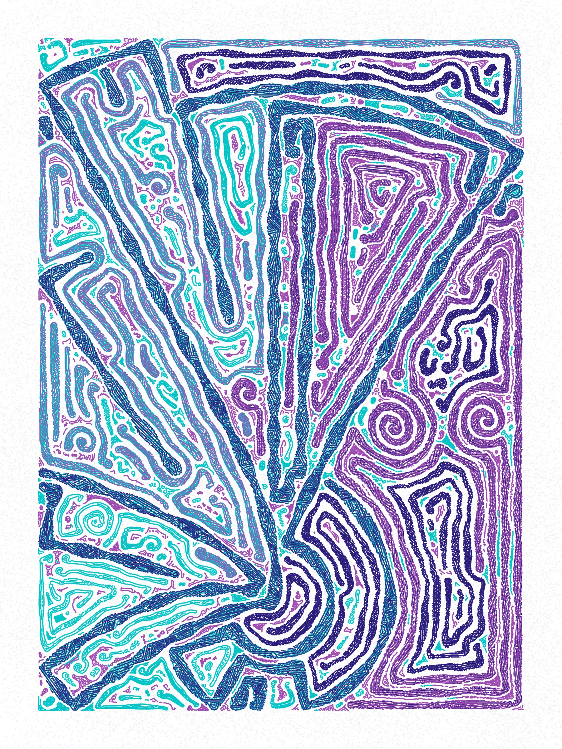 What’s a great way to have fun with friends? Scribbling!

Scribble Together is an experiment in collaborative creation. I designed a scribbling algorithm without knowing what the eventual colors will be. I’ve then asked friends to create palettes using a custom palette tool.

The palettes may allow for some variety such as choosing from multiple paper colors or selecting a subsample from a set of pen colors. Additionally, palette creators were able to create more than one palette.

When a piece is minted, it is randomly assigned a palette. However, for a limited time, collectors can change the palette for their pieces. Collector’s choices during this time will affect how primary sales are distributed to palette creators.

The artwork is designed to be plotted on 9"x12" paper using 0.45mm or 0.5mm pens. Whether the specific palette for a given piece allows for plotting is a choice left to the palette creator.