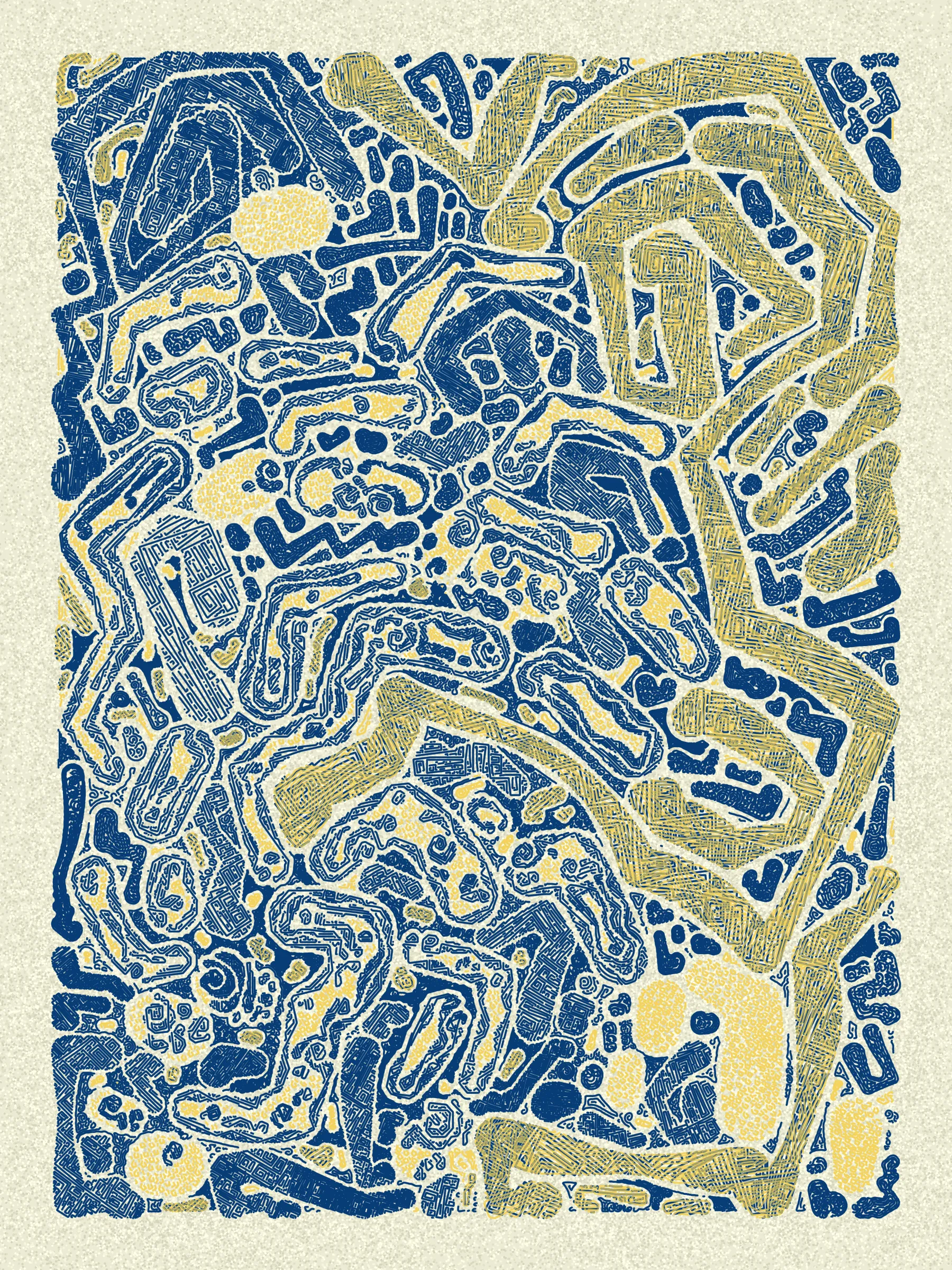 What’s a great way to have fun with friends? Scribbling!

Scribble Together is an experiment in collaborative creation. I designed a scribbling algorithm without knowing what the eventual colors will be. I’ve then asked friends to create palettes using a custom palette tool.

The palettes may allow for some variety such as choosing from multiple paper colors or selecting a subsample from a set of pen colors. Additionally, palette creators were able to create more than one palette.

When a piece is minted, it is randomly assigned a palette. However, for a limited time, collectors can change the palette for their pieces. Collector’s choices during this time will affect how primary sales are distributed to palette creators.

The artwork is designed to be plotted on 9"x12" paper using 0.45mm or 0.5mm pens. Whether the specific palette for a given piece allows for plotting is a choice left to the palette creator.