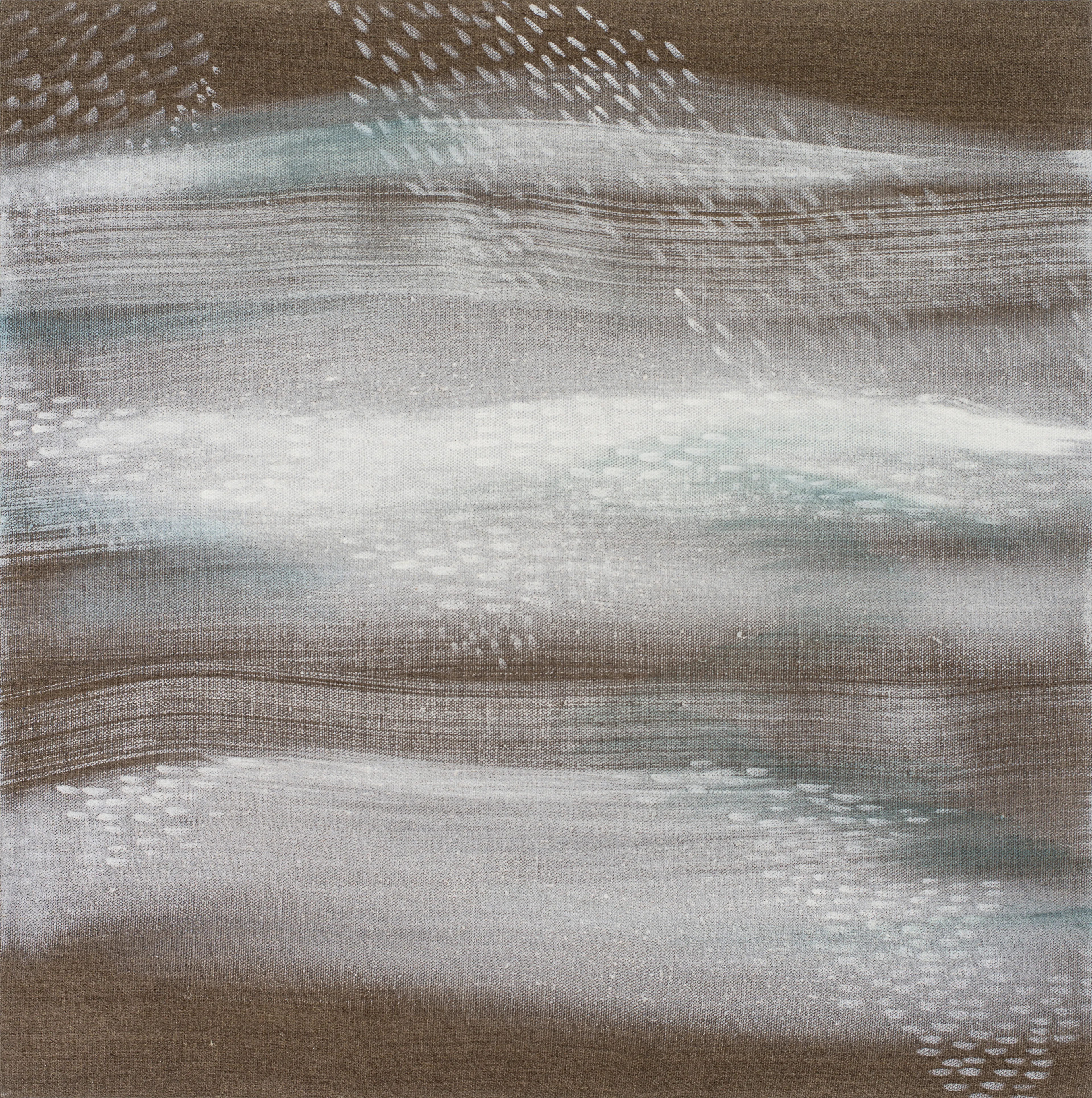 Liminal Space II  
"Art is a vehicle to express the intangible, making visible the invisible energies around and within us." - Gina Choy

Created by wielding traditional Chinese painting techniques and philosophy through a Western medium, this collection draws together the artist’s academic training of both historical fine art traditions. 

Painted with oils on exquisitely woven & twice sized Belgium linen this body of work completes the 'Liminal Space' series. The prelude to this work was painted in ink and pigment on rice paper and was something of a study for this collection.

In this subsequent collection, each work reflects the aesthetics of meticulous calligraphic mark making and the gestural movements of intuitive responses characteristic of the tradition of Chinese painting. They also lean into an abstraction of form to express an ephemeral experience of the natural world.

Applying an Eastern methodology to Western materials brought a somatic savouring to the process, creating a deep state of flow. Therefore, these images are artefacts of the sublime experience of painting as meditation as well as a reflection of the aesthetic beauty of nature.

This important body of work was celebrated in a solo exhibition at OneSpace Gallery in Brisbane, Australia (2017) and warmly reviewed by Professor Dong Ya, Head of the School of Art and Architecture at Tianjin University, China. This collection was also published in an article by the TAASA Review (VOL 28, No.4).  

Majority of these paintings were destroyed by flood in 2020, a few were reluctantly painted over to make way for new artworks. Of the remaining two physicals in this artist's possession, one will be gifted to the patron of its NFT counterpart (to be revealed to the collector after it’s acquisition).