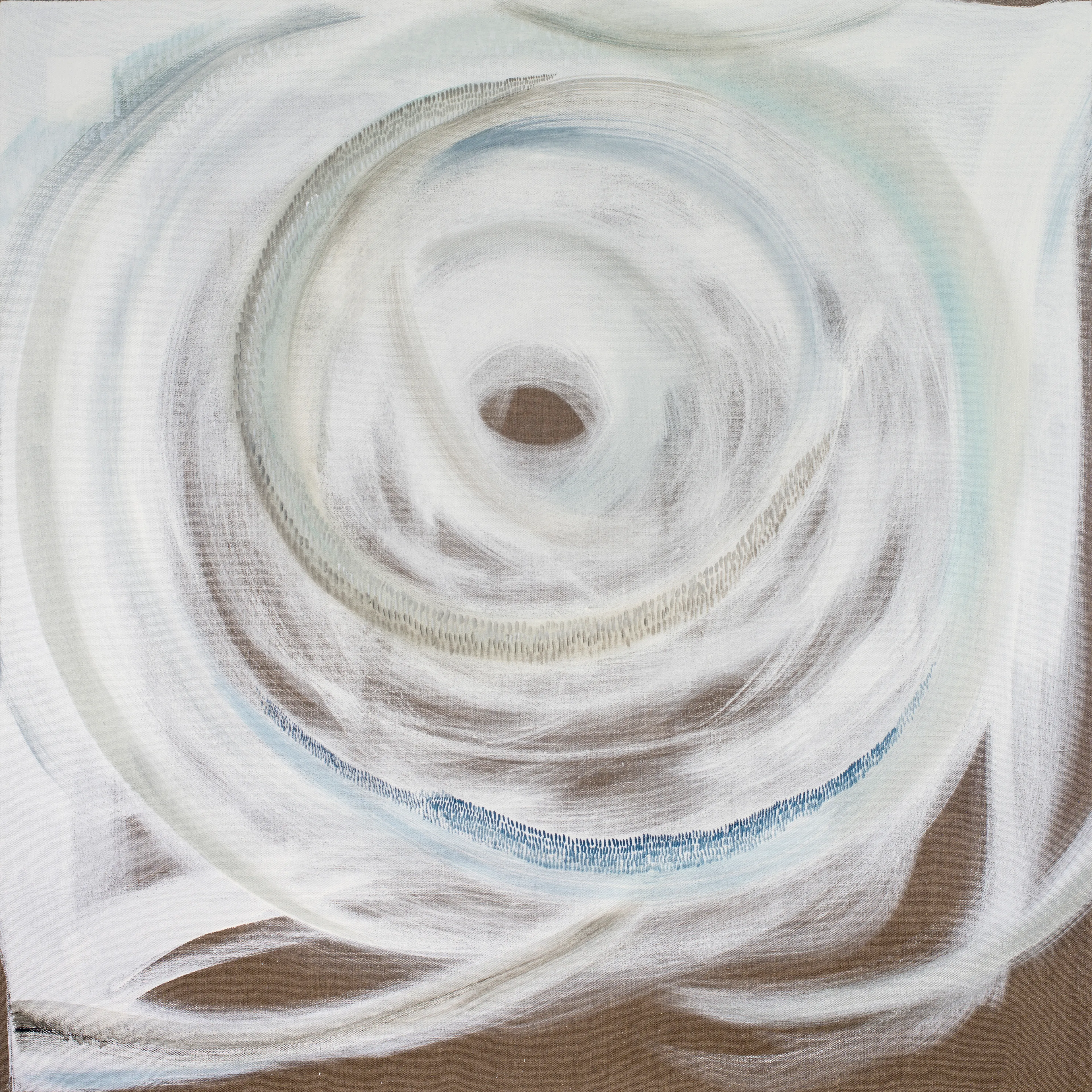 Liminal Space II  
"Art is a vehicle to express the intangible, making visible the invisible energies around and within us." - Gina Choy

Created by wielding traditional Chinese painting techniques and philosophy through a Western medium, this collection draws together the artist’s academic training of both historical fine art traditions. 

Painted with oils on exquisitely woven & twice sized Belgium linen this body of work completes the 'Liminal Space' series. The prelude to this work was painted in ink and pigment on rice paper and was something of a study for this collection.

In this subsequent collection, each work reflects the aesthetics of meticulous calligraphic mark making and the gestural movements of intuitive responses characteristic of the tradition of Chinese painting. They also lean into an abstraction of form to express an ephemeral experience of the natural world.

Applying an Eastern methodology to Western materials brought a somatic savouring to the process, creating a deep state of flow. Therefore, these images are artefacts of the sublime experience of painting as meditation as well as a reflection of the aesthetic beauty of nature.

This important body of work was celebrated in a solo exhibition at OneSpace Gallery in Brisbane, Australia (2017) and warmly reviewed by Professor Dong Ya, Head of the School of Art and Architecture at Tianjin University, China. This collection was also published in an article by the TAASA Review (VOL 28, No.4).  

Majority of these paintings were destroyed by flood in 2020, a few were reluctantly painted over to make way for new artworks. Of the remaining two physicals in this artist's possession, one will be gifted to the patron of its NFT counterpart (to be revealed to the collector after it’s acquisition).