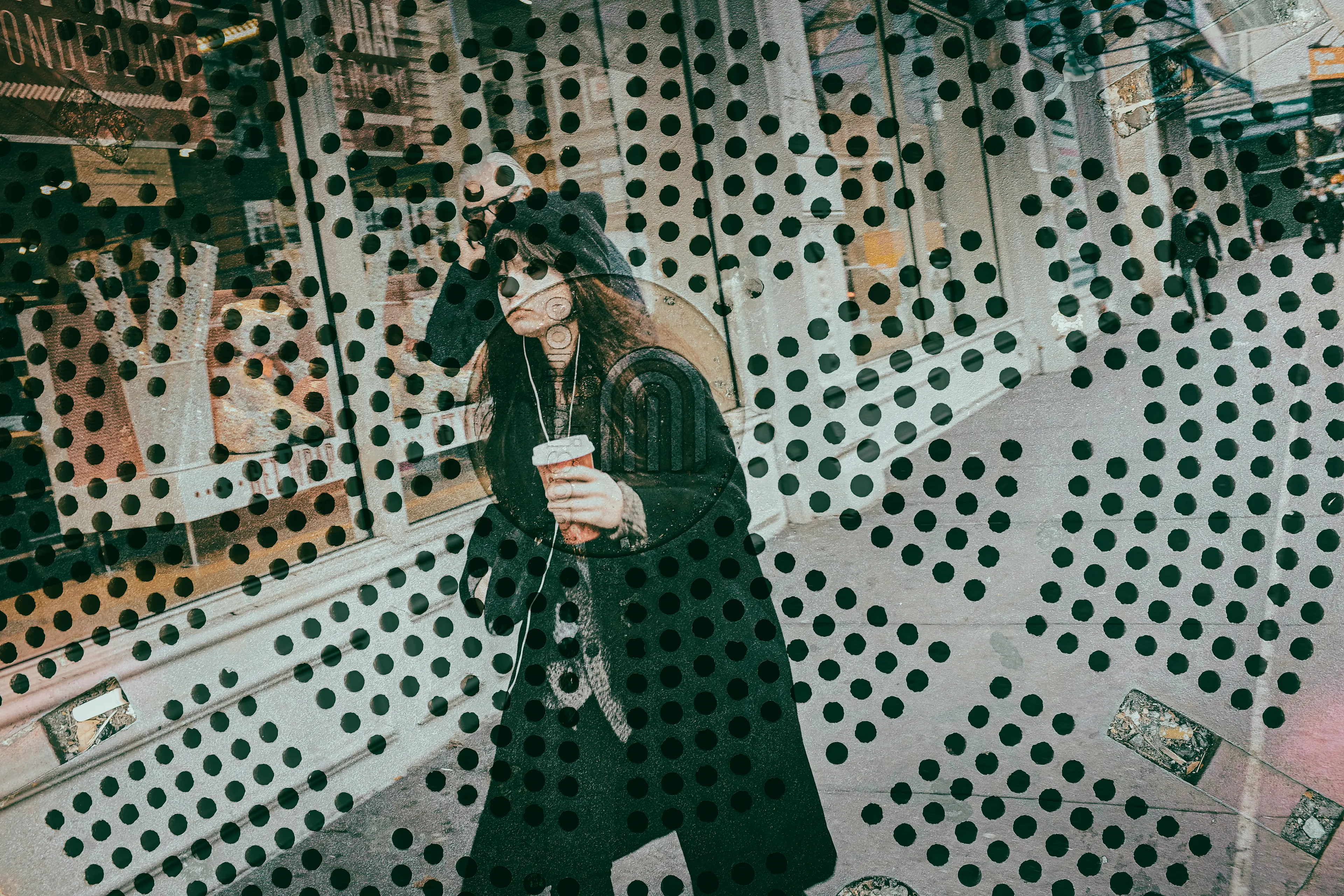 The City is engraved in its inhabitants, who in turn engrave themselves unto each other, not knowing how, when, or why. Identities disappear, dissipate and dilute into the roaring crowd. One question clouds my mind as I stand still observing through my camera’s big wide eye: Will it swallow me whole? Will we become one? One more tag on the wall? One more chewing gum on the ground, stepped on by the weight of the mass, becoming thus the texture of every day, of everyone?