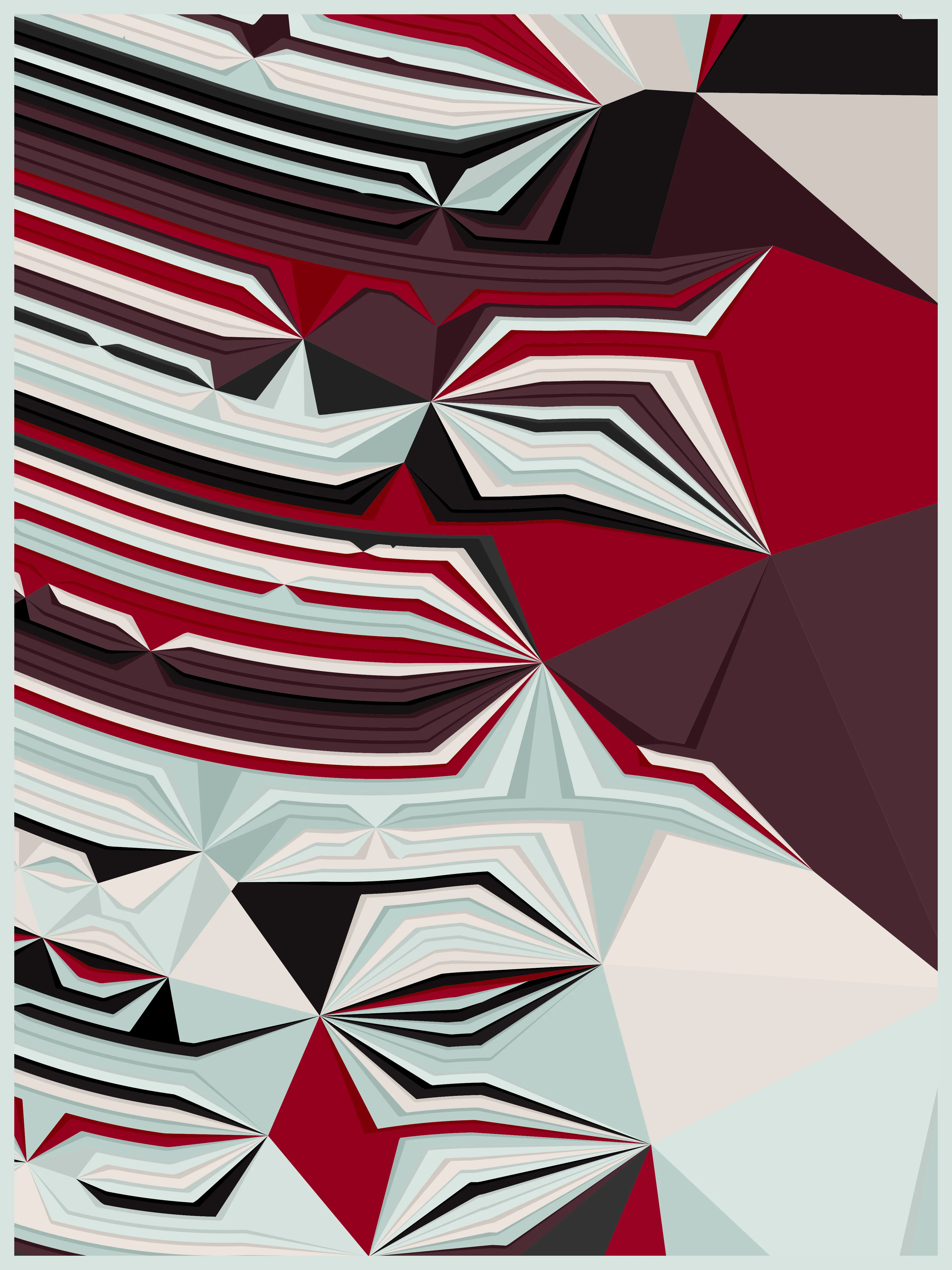 Fold is a series that explores the diverse concepts of folding, merging them into an abstract, generative long-form work. From the natural undulations of sediment in the earth's crust to the human act of origami, folds wield significant structural and organizational power. Yet, they can also dramatically distort and redefine the shape and direction of the structures they form on the canvas.