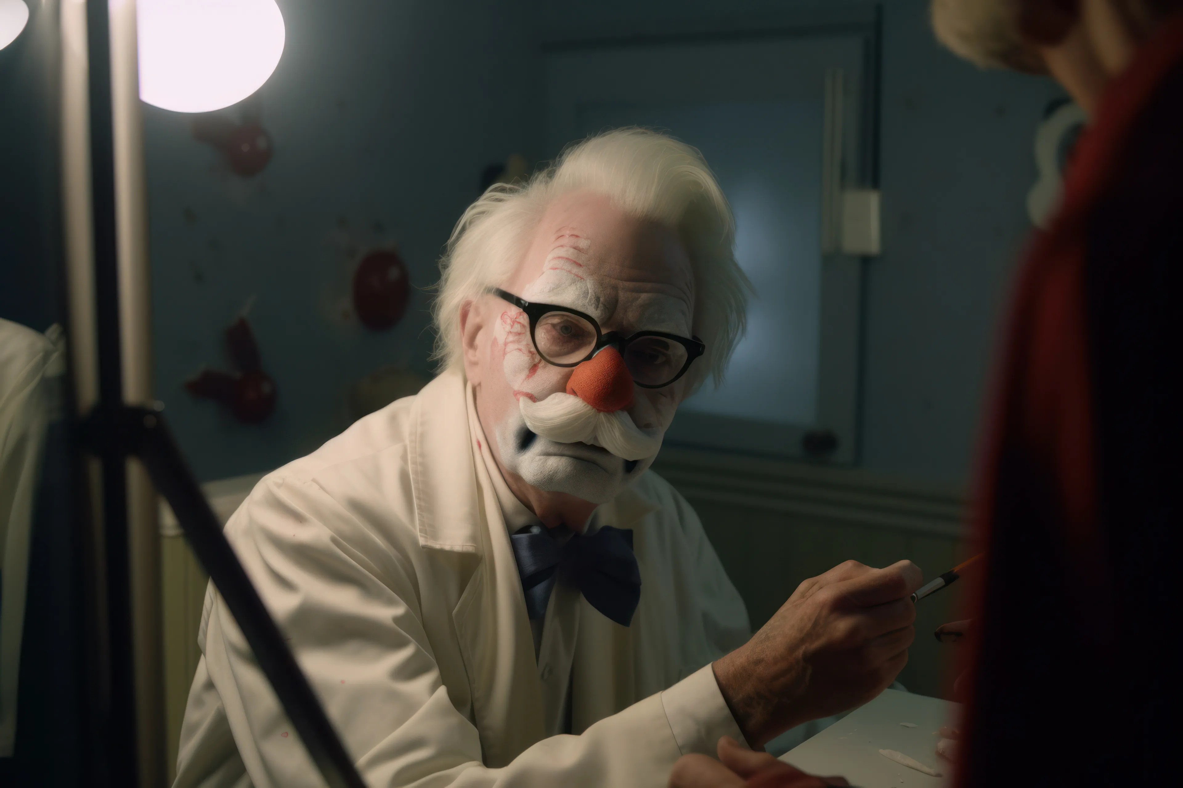 "If you know the enemy and know yourself, you need not fear the result of a hundred battles. If you know yourself but not the enemy, for every victory gained you will also suffer a defeat. If you know neither the enemy nor yourself, you will succumb in every battle."
-Sun Tzu

In this alternate history, Gerald Spicer, the man who played Colonel Sanders in KFC commercials in the 1980s would paint his face like a clown on the mornings of the photoshoots and video commercials. He wanted to live in the skin of his enemy and prepare himself for war. 

