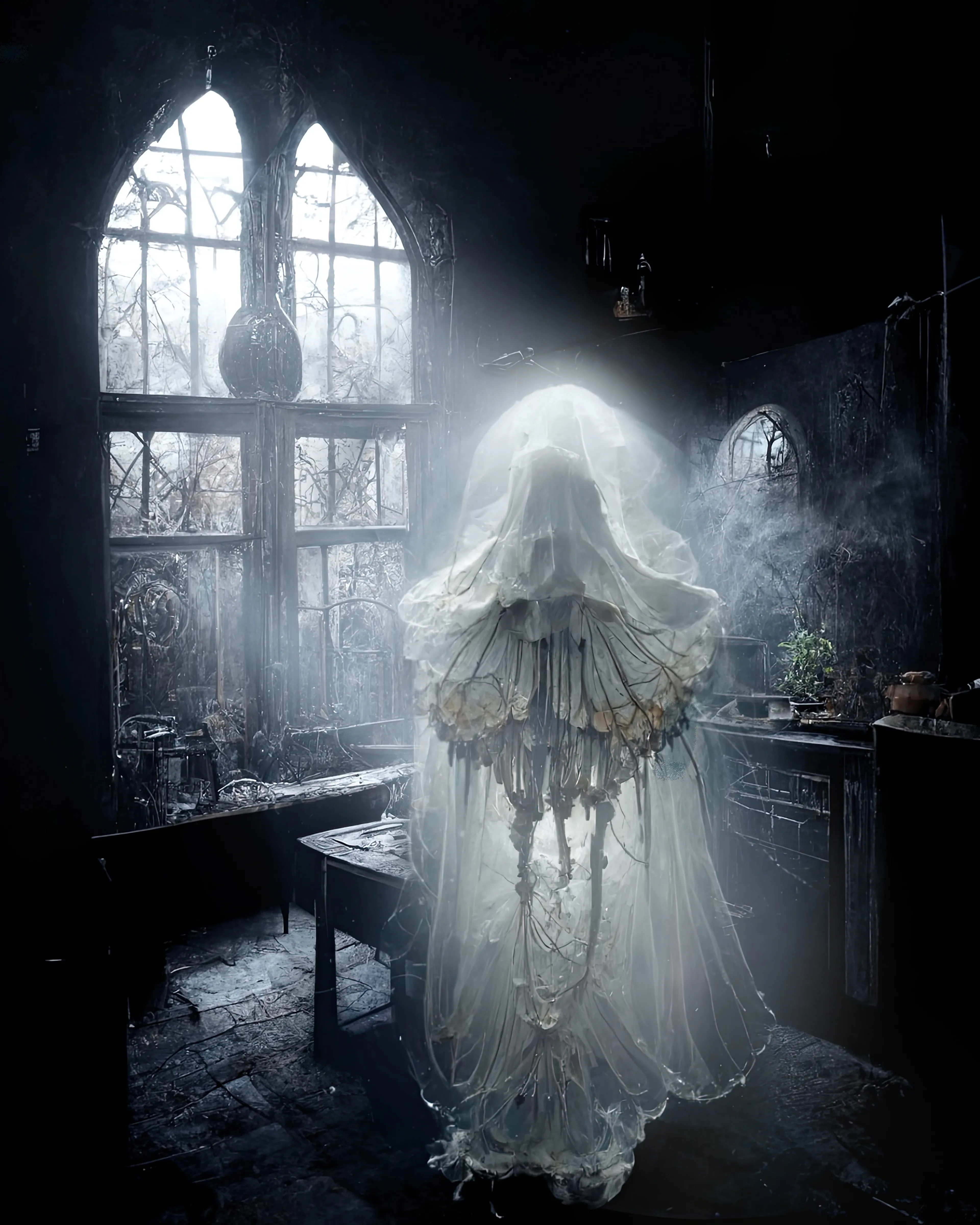 He lingers in the kitchen, drifting over island benches, he hovers over boiling pots, absorbed in aromatic steam, but there are no scents or flavours, only memories of the meals to savour, but the memory of flavour is nothing like the taste. 