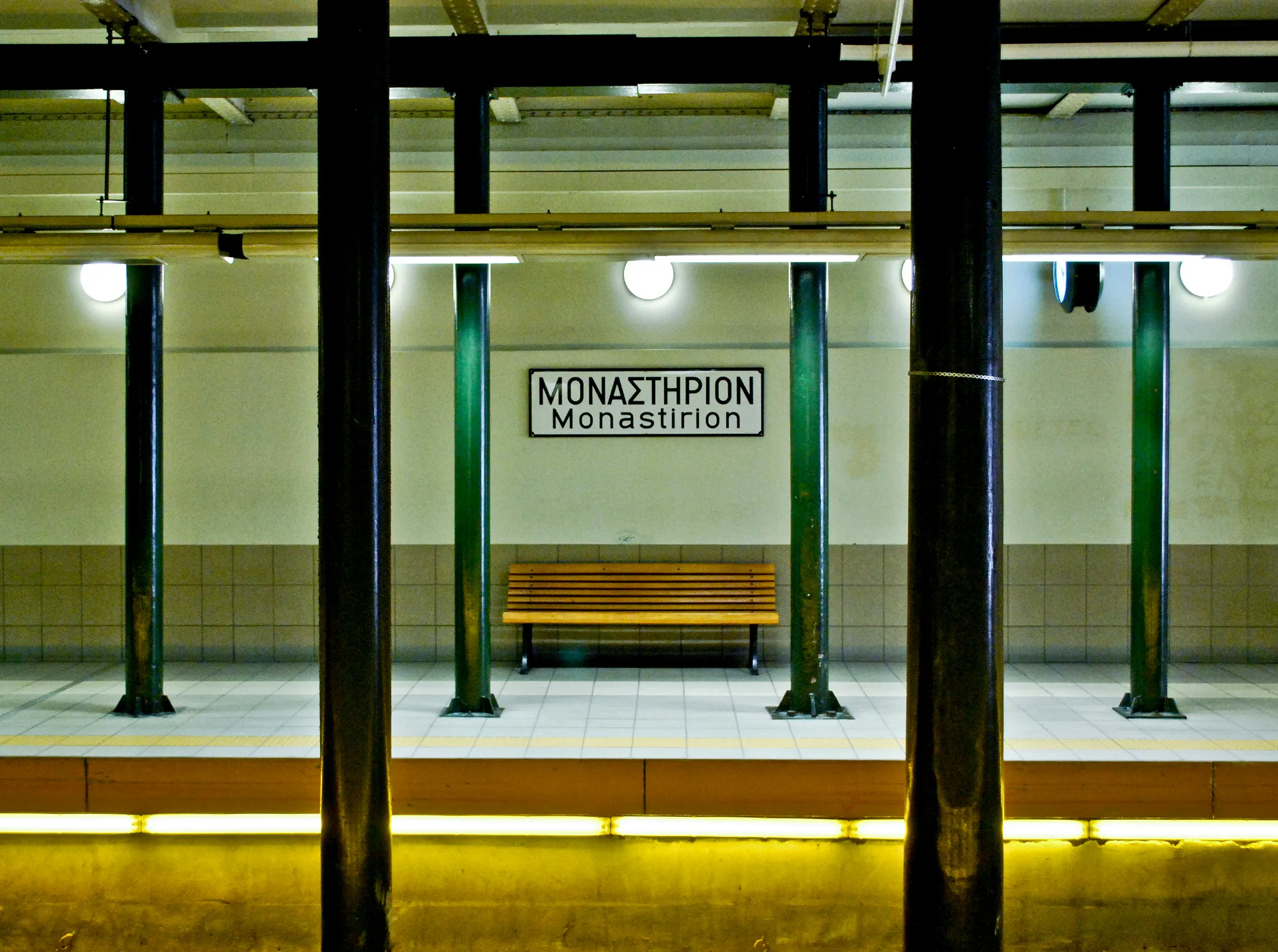 It is very difficult to find an empty station in Athens, Greece. Athens is a very populated city, where you have to be zigzagging people on the streets. I was lucky enough to be at the right time and right place: this empty station, in total calm, an empty seat, and my camera with me.

This picture was taken in Athens, Greece.

Artist: IKERTJE // Edition type: 1/1