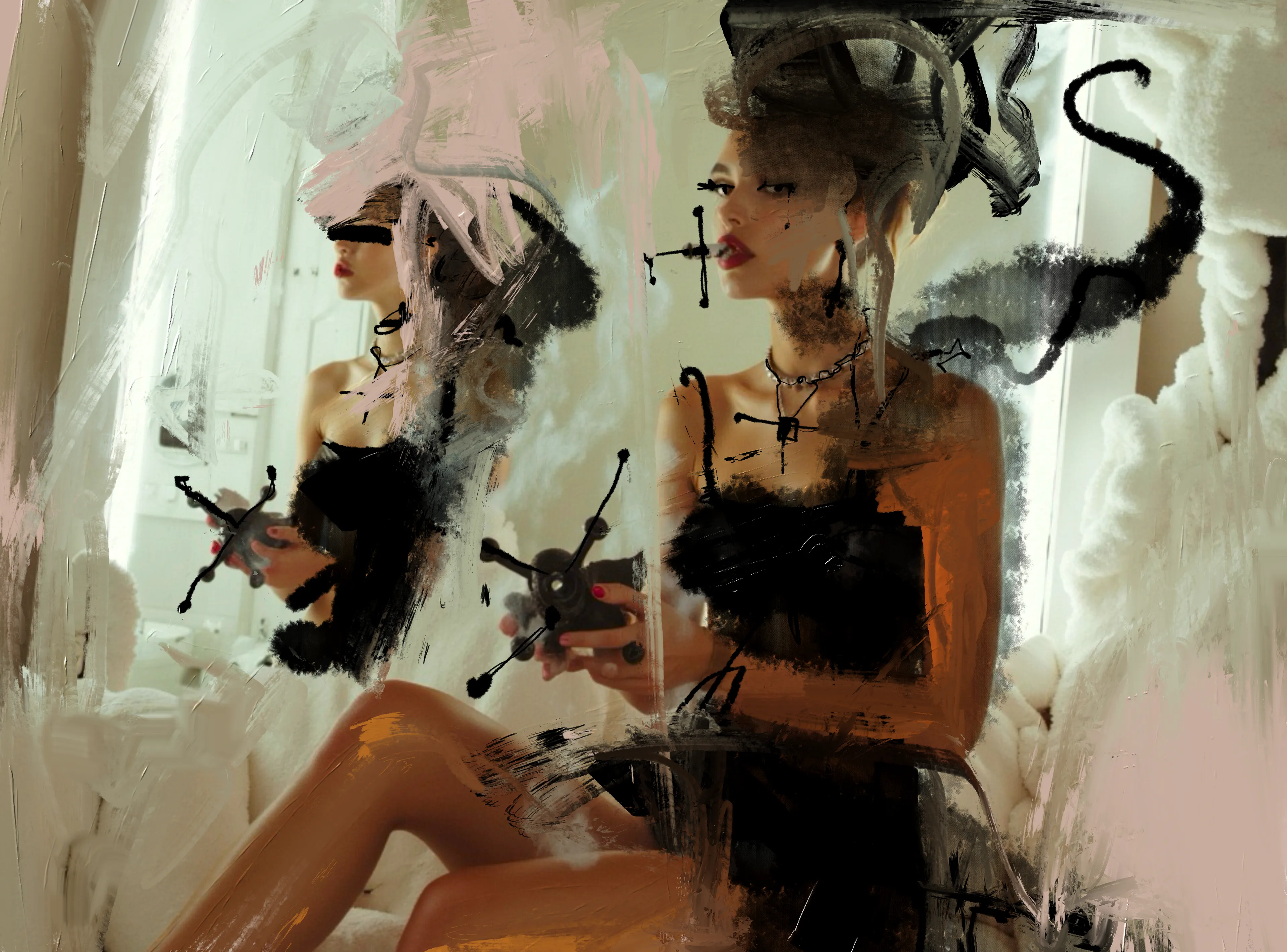 They sat in a haze of d-cigarette smoke, idly playing with her dressing drones. The “d-Cigarette” was her own invention — born from post-divorce survival and a razor-sharp instinct for opportunity. By fusing drones with e-cigs, she created California’s latest addiction: glossy black machines that people puffed on as if their lives depended on it.

Now the Hollywood dolls couldn’t live without them. She had made her millions off their cravings — selling glamour wrapped in surveillance. It was like taking candy from babies. Very rich babies.
