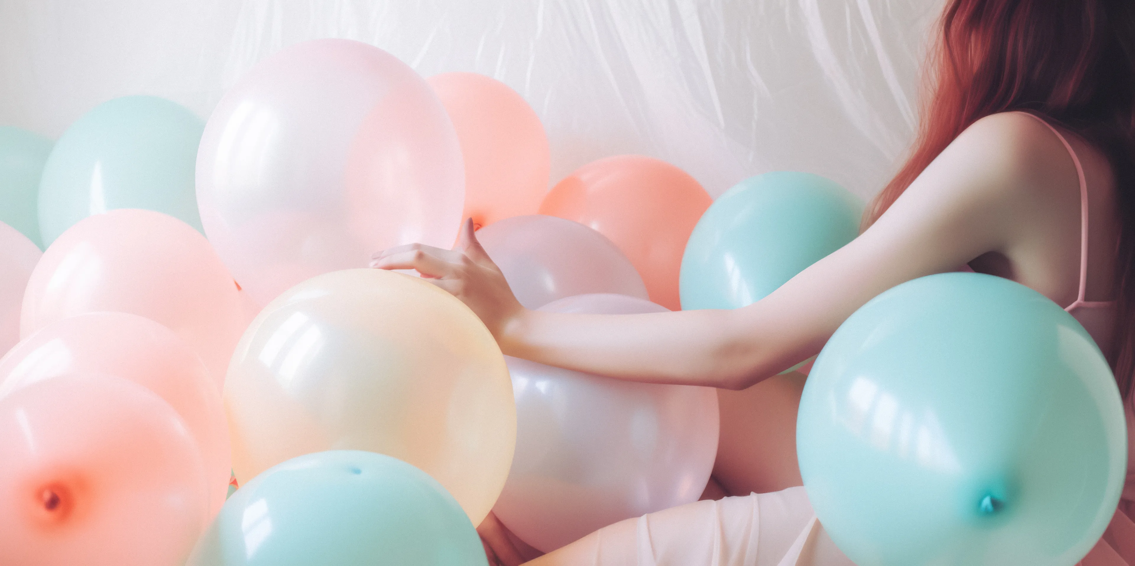 A balloon's tender touch, echoing the delicate balance of adolescence.