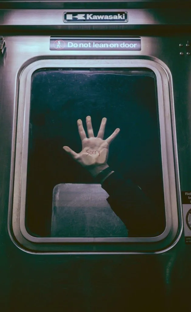 An artwork made on the New York subway about the my tendencies to leave behind those who tried to help me out of my drug addiction.