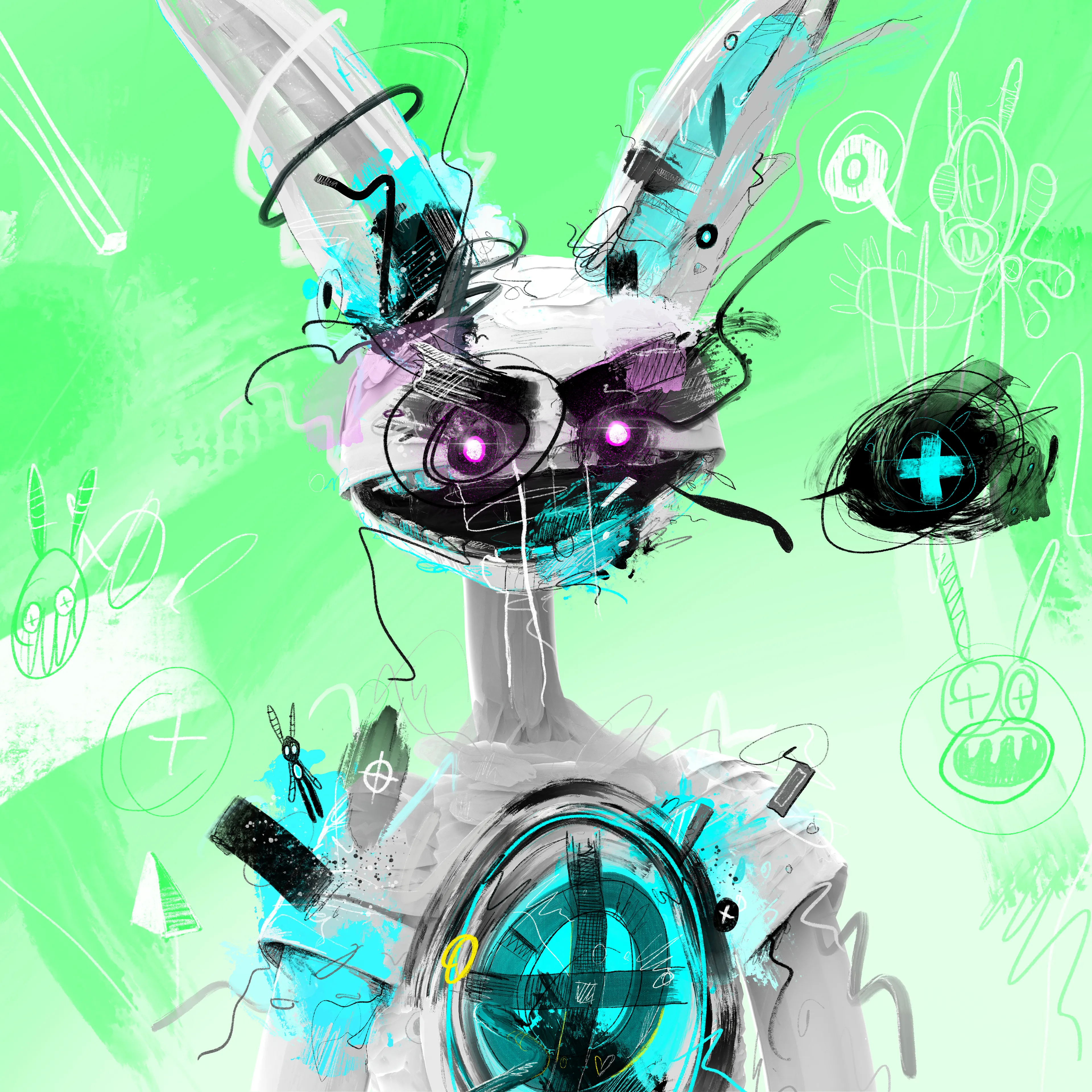 Generative Jolt Of Expression
420mm x 420mm, 300dpi.

500 on objkt, 120 on etherium, 40 on binance.
www.customhorror.net/gjoe