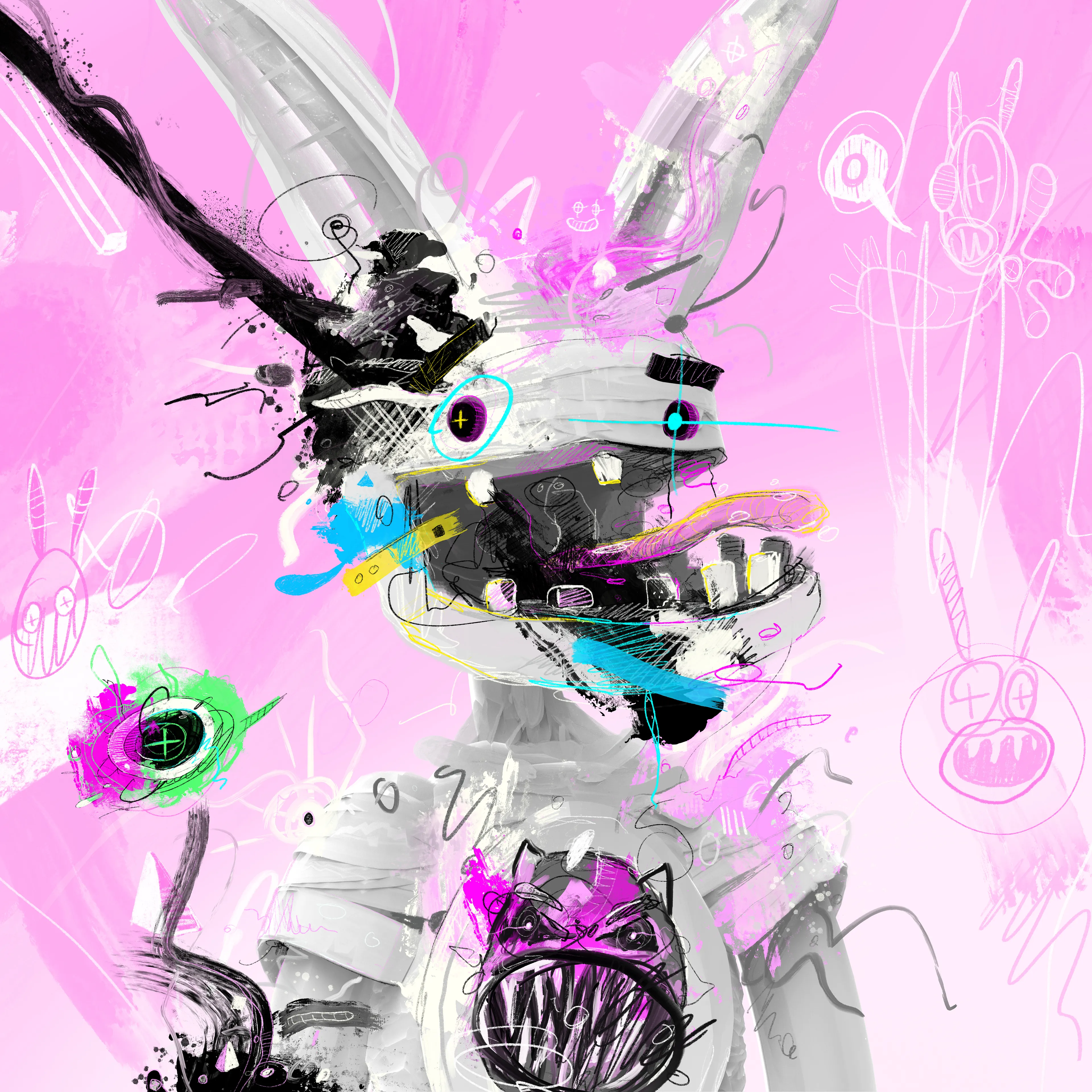 Generative Jolt Of Expression
420mm x 420mm, 300dpi.

500 on objkt, 120 on etherium, 40 on binance.
www.customhorror.net/gjoe