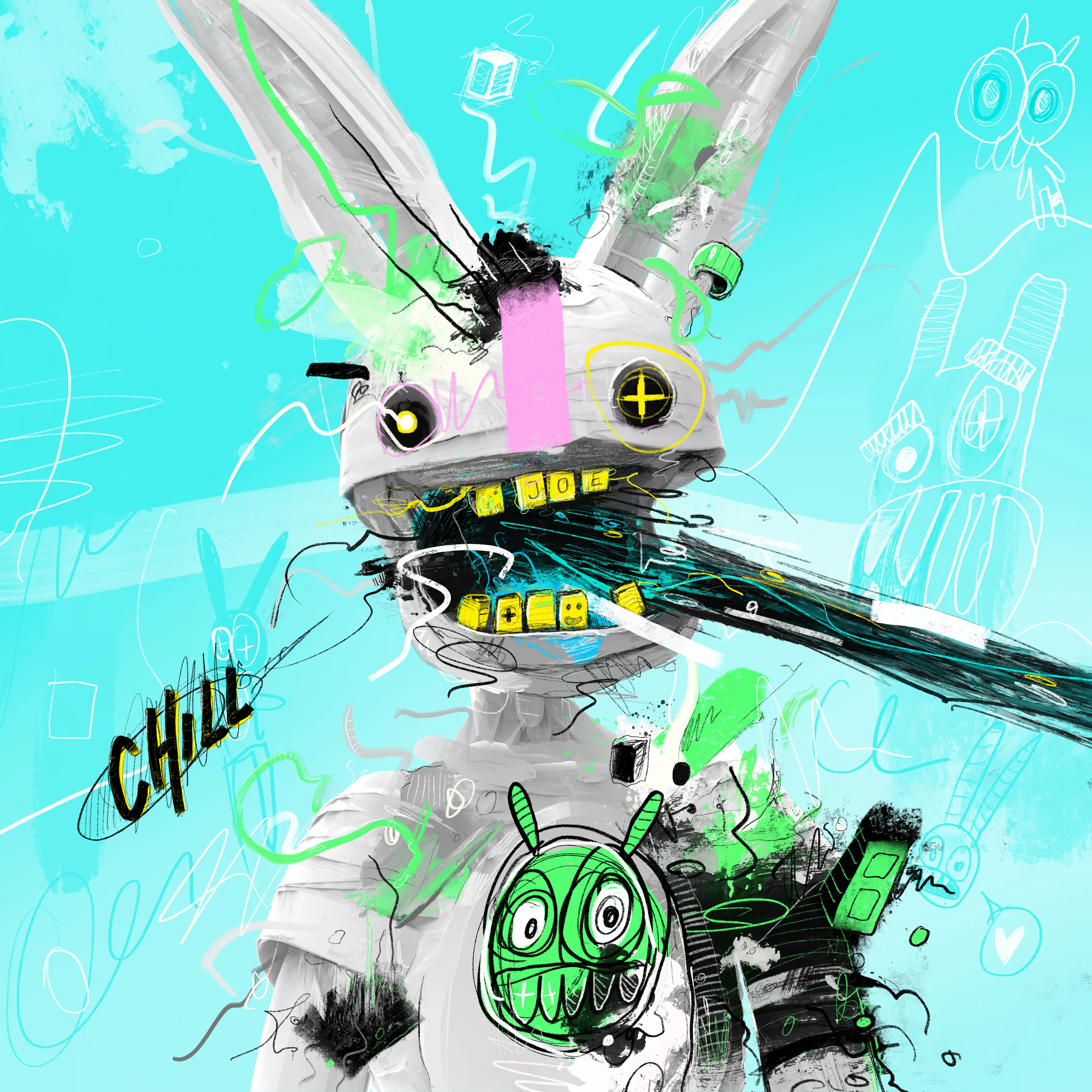 Generative Jolt Of Expression
420mm x 420mm, 300dpi.

500 on objkt, 120 on etherium, 40 on binance.
www.customhorror.net/gjoe