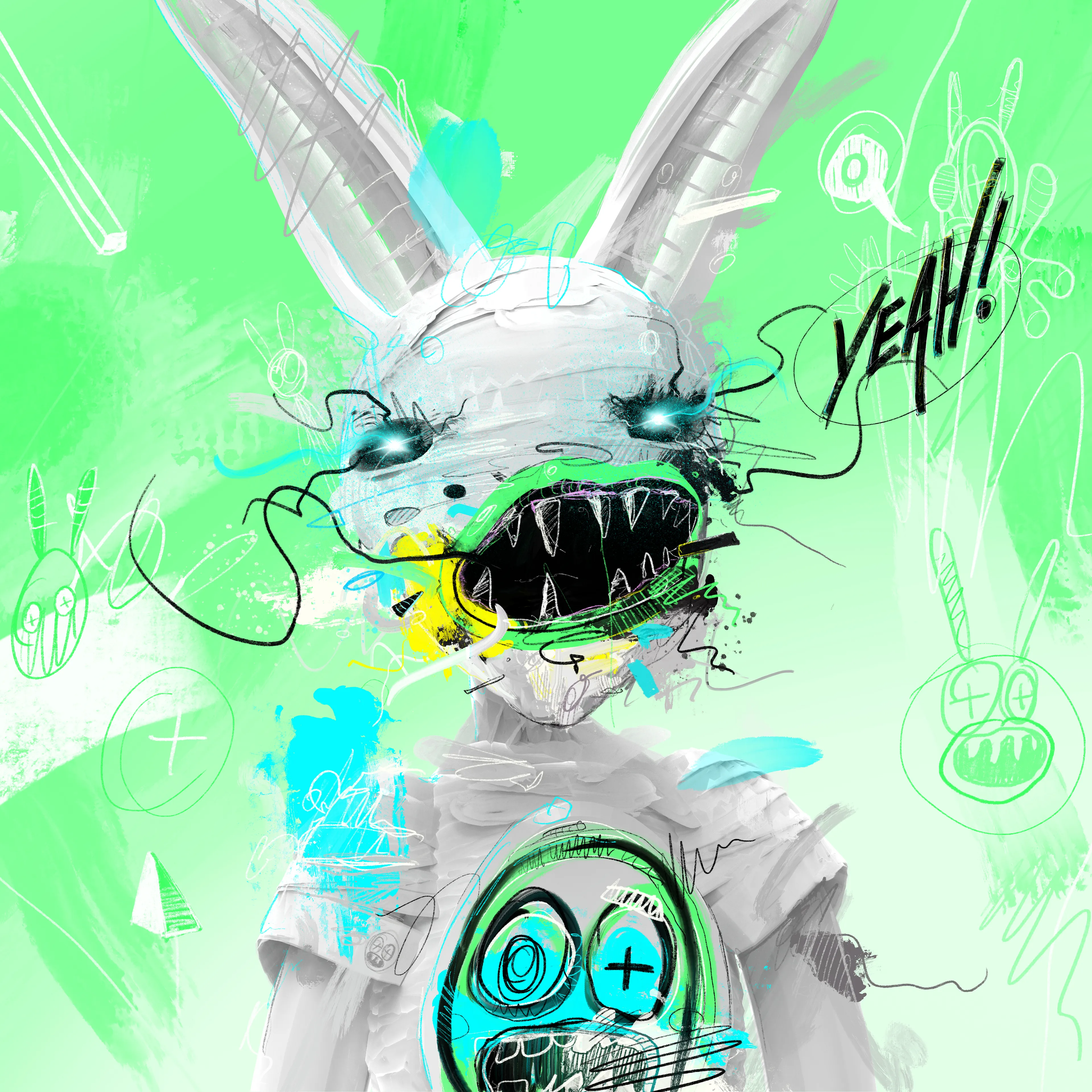 Generative Jolt Of Expression
420mm x 420mm, 300dpi.

500 on objkt, 120 on etherium, 40 on binance.
www.customhorror.net/gjoe