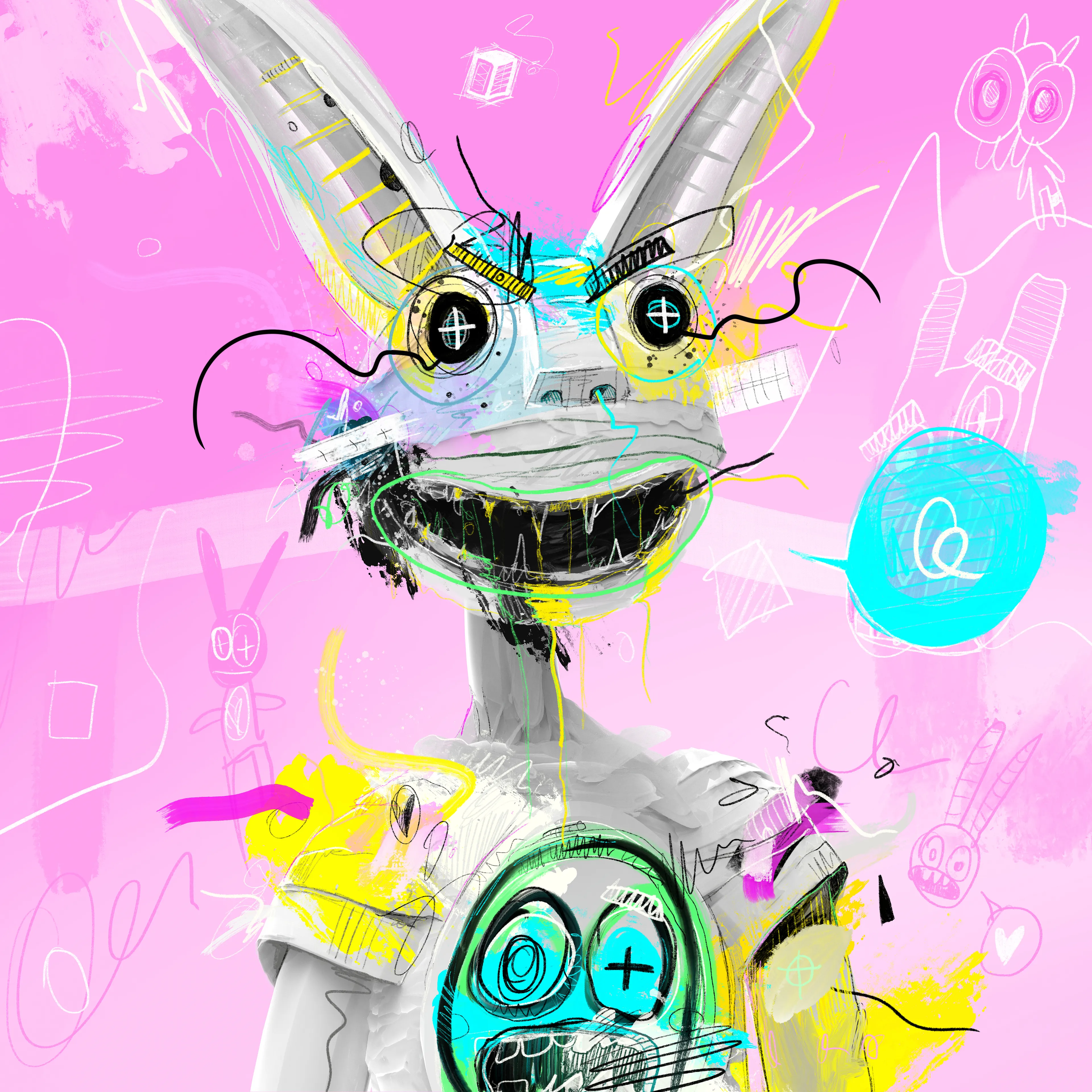 Generative Jolt Of Expression
420mm x 420mm, 300dpi.

500 on objkt, 120 on etherium, 40 on binance.
www.customhorror.net/gjoe