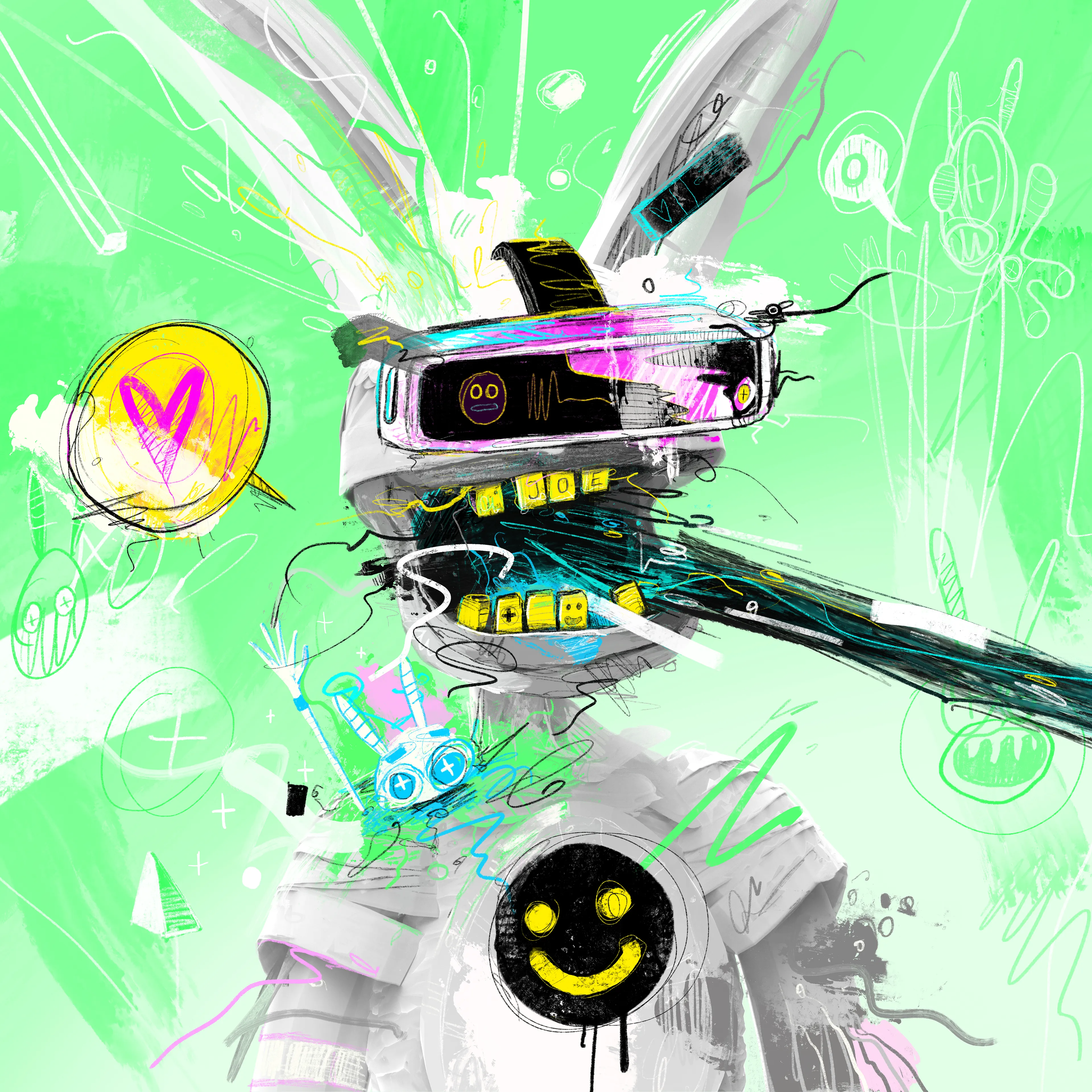 Generative Jolt Of Expression
420mm x 420mm, 300dpi.

500 on objkt, 120 on etherium, 40 on binance.
www.customhorror.net/gjoe