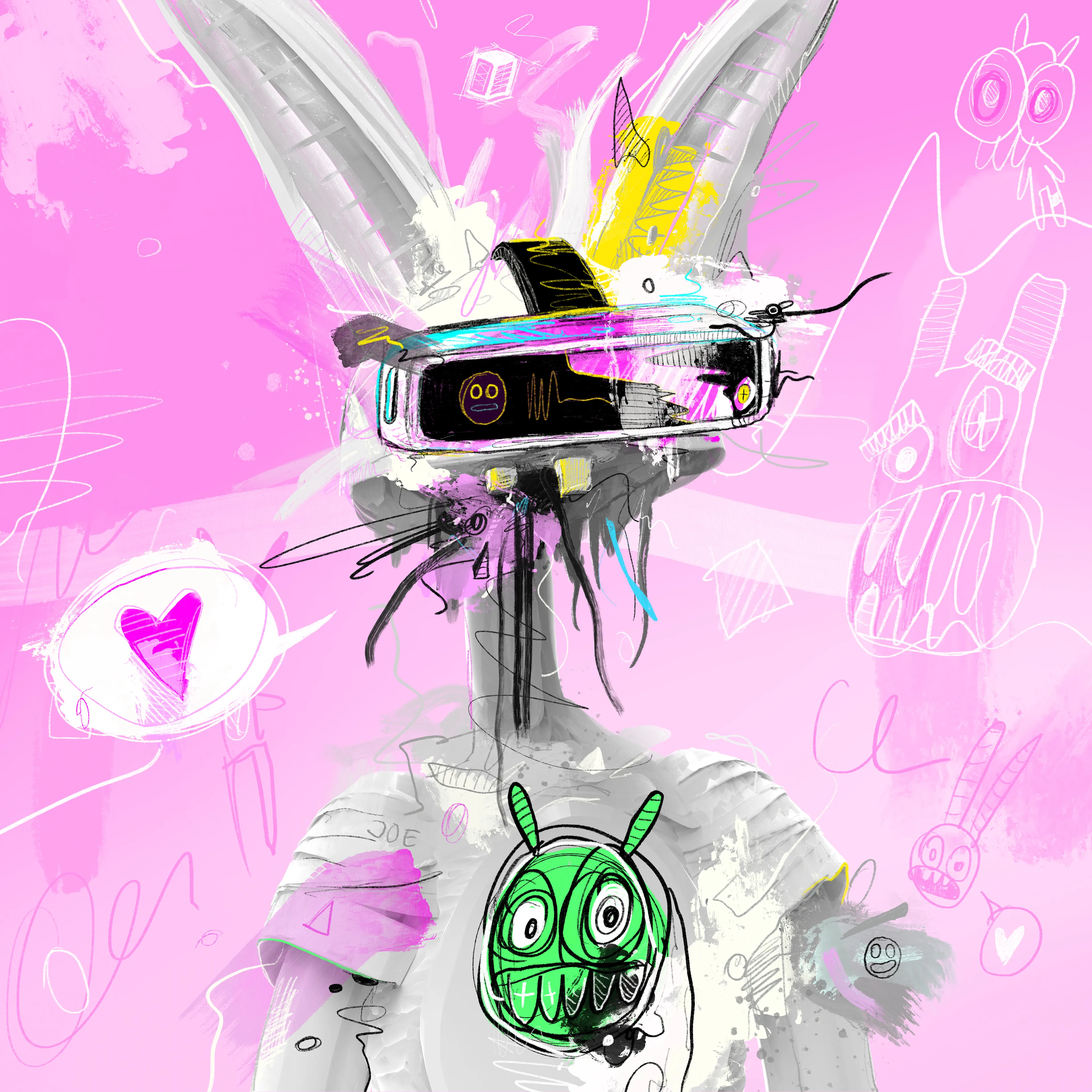 Generative Jolt Of Expression
420mm x 420mm, 300dpi.

500 on objkt, 120 on etherium, 40 on binance.
www.customhorror.net/gjoe