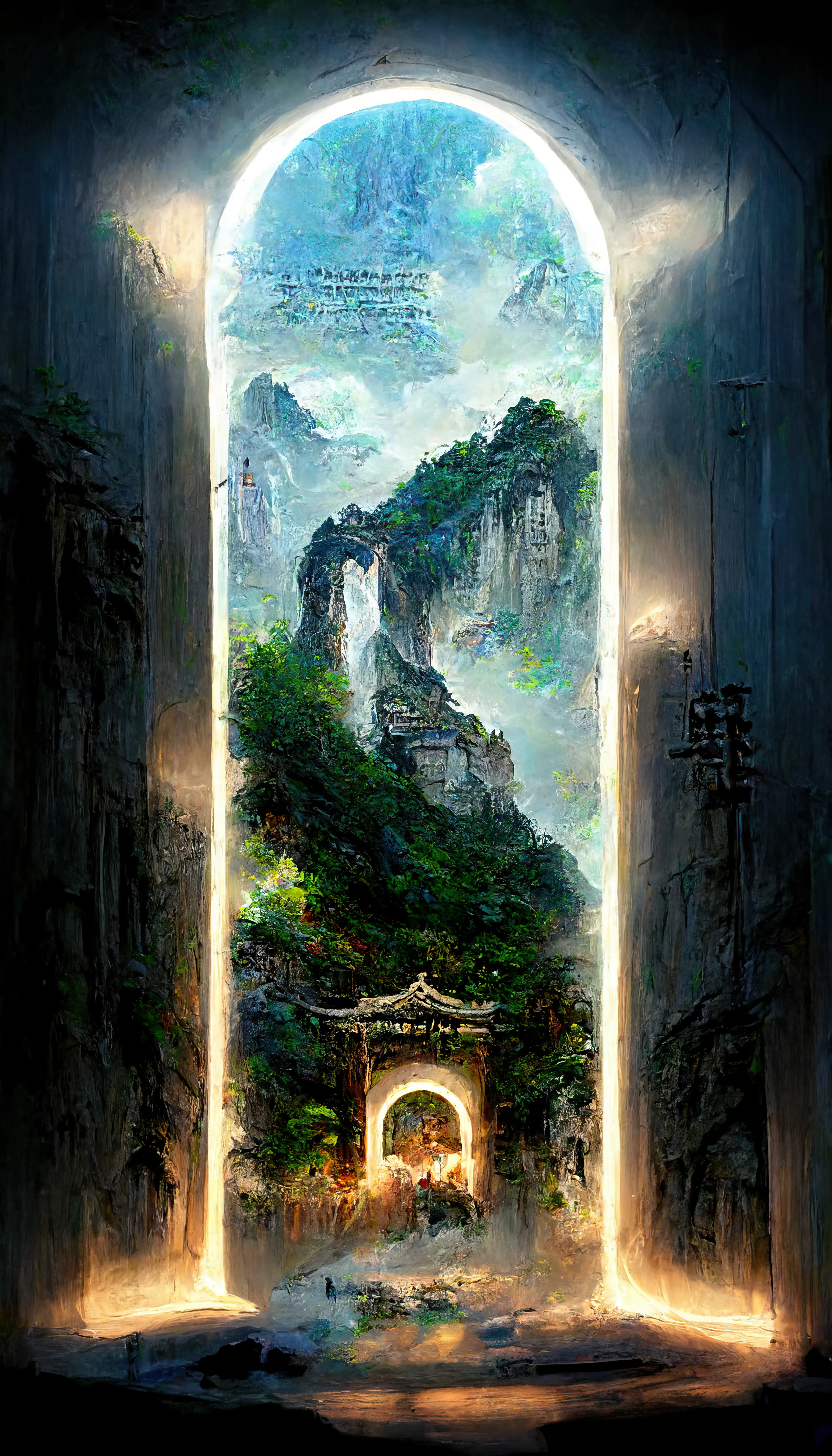 “Nexus” is a collection of artworks that explores the idea of doorways or portals connecting different realms. Whether it is a doorway to another dimension, a parallel universe, or simply a different state of mind, “Nexus” represents a passage to something new and unknown. It is a symbol of hope and possibility, offering a glimpse into a world beyond our own. This collection of artworks invites viewers to step through the nexus doorway and explore the possibilities that lie beyond.