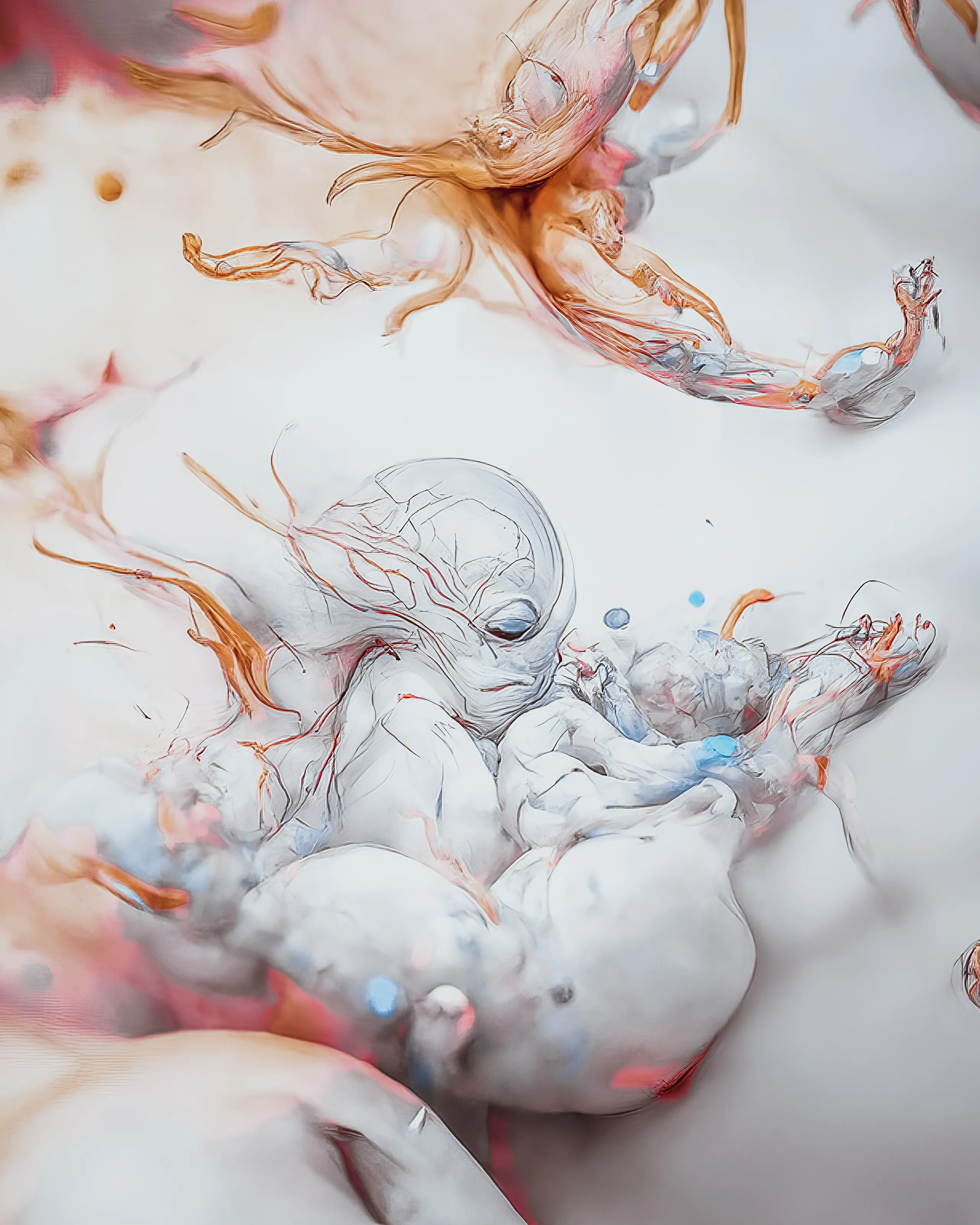 ANIMA. The soul, the animating principle, the air of life. The fractals in us all.

From microscopic visions to immense natural vistas, a journey into the repeating visual patterns that connect all living things together, that separate the living from the dead.

500 unique pieces, each AI-generated, each edited by hand.