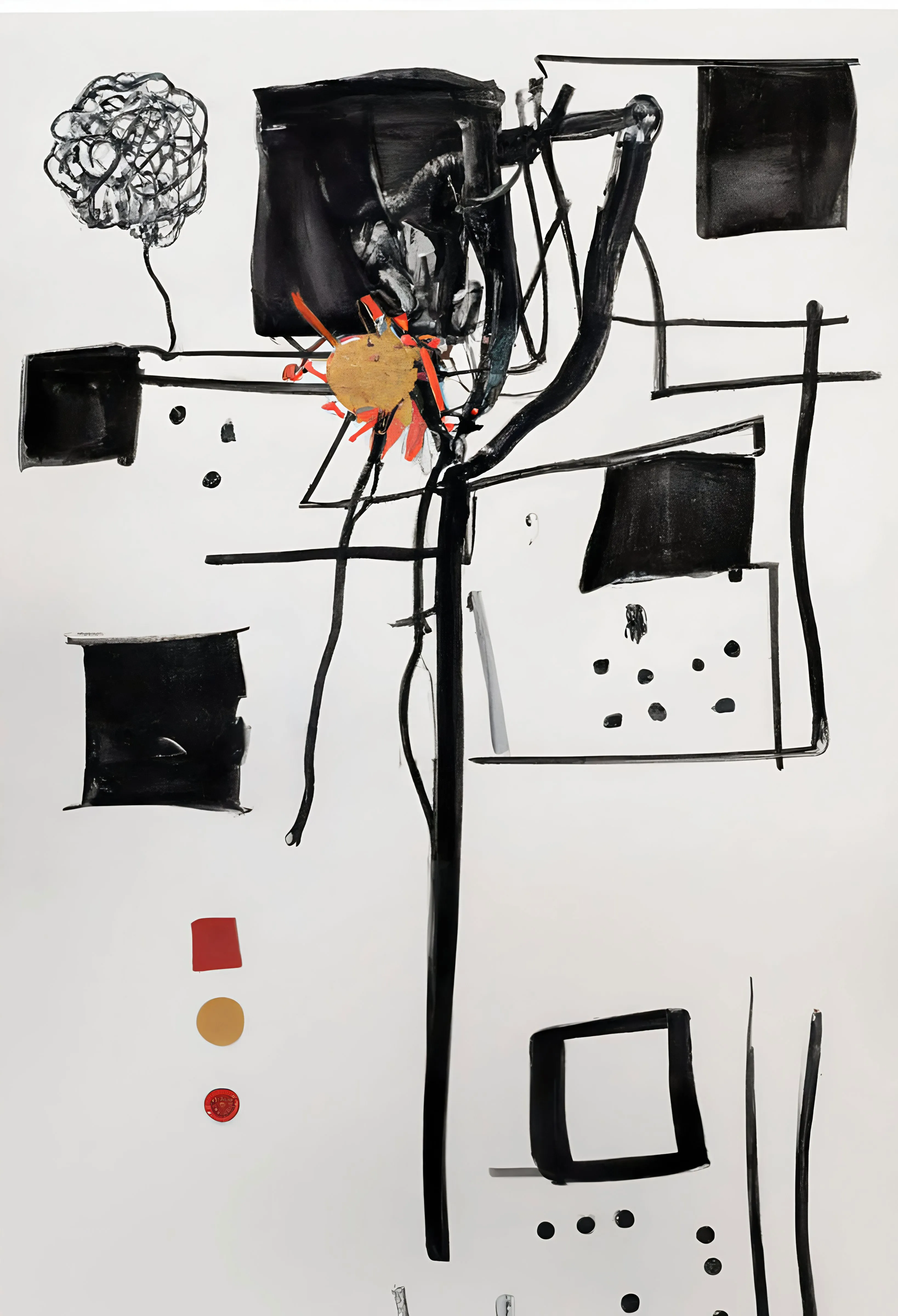 THINGS THAT SHOULD HAVE RHYMED is a series of 300 ai generative artworks. Each artwork the result of a breakdown of integrations of grids, they are all simple abstract portraits created using classical generative algorithms and a custom trained machine learning model.