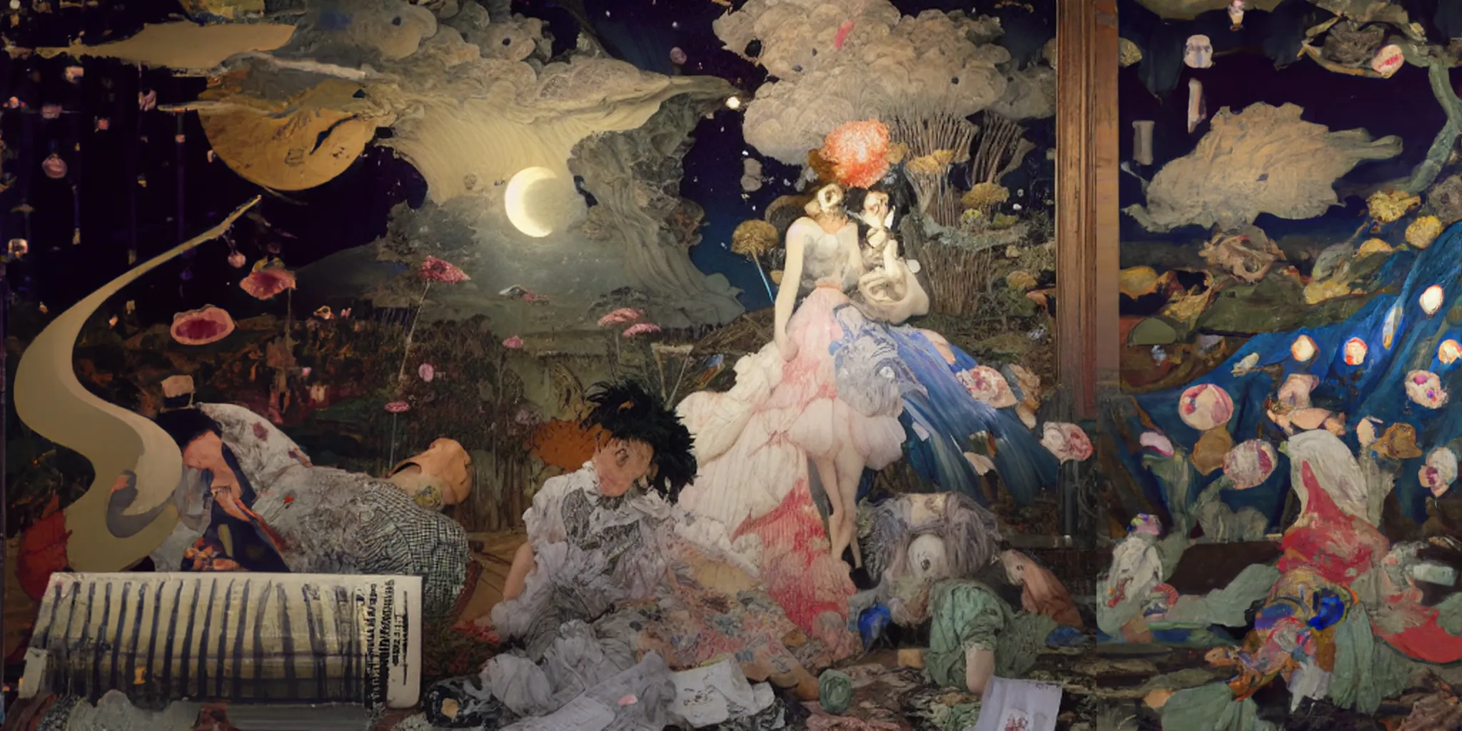 AI Art is Not Art is a collection of 500 pieces of AI-Collaborative art by Claire Silver. Each piece combines multiple art movements into a unique aesthetic. Following the same conceptual thread, it was created using a mixture of accessible AI tools: Artbreeder, Prosepainter, Collage by Studio Morphogen, Midjourney, Diffusion, StabilityAI, and Dalle2, as well as handpainting and digitally collaging where needed for cohesion.

AI-Collaborative art is a budding movement, faced with the same criticisms most new art movements experience--namely, that it isn't art at all, requires no effort or skill, and has no artistic or concrete value. This collection challenges that idea by building on breadth of art history in ways that could only happen with the collaboration of AI, taking care to include art movements that were dismissed initially by the broader art world, and by using a combination of only accessible, no-code tools to create the work. Each work is a single page in a new, transformative chapter in the book of Art History.

Taste is the new skill.
