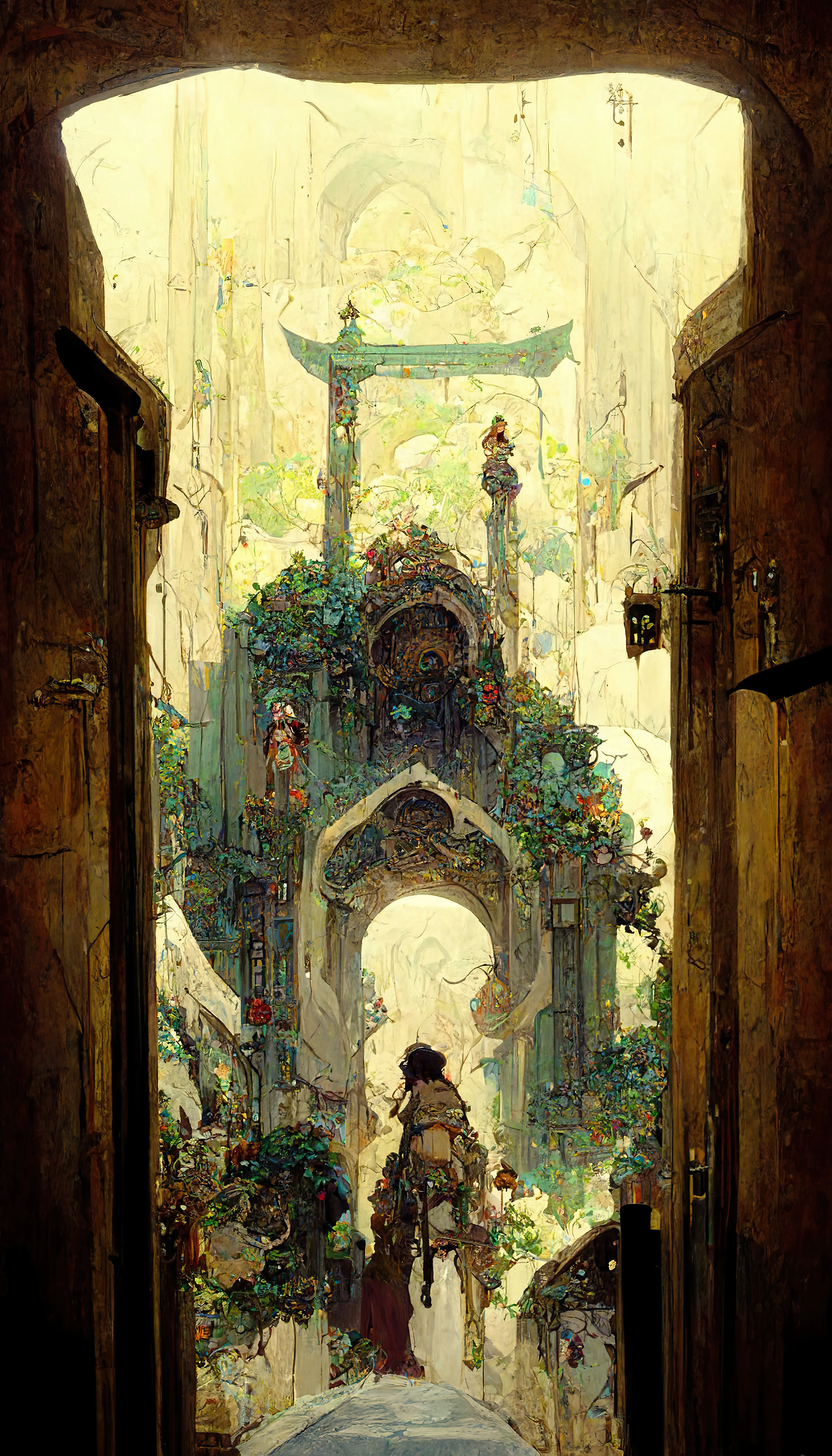 “Nexus” is a collection of artworks that explores the idea of doorways or portals connecting different realms. Whether it is a doorway to another dimension, a parallel universe, or simply a different state of mind, “Nexus” represents a passage to something new and unknown. It is a symbol of hope and possibility, offering a glimpse into a world beyond our own. This collection of artworks invites viewers to step through the nexus doorway and explore the possibilities that lie beyond.