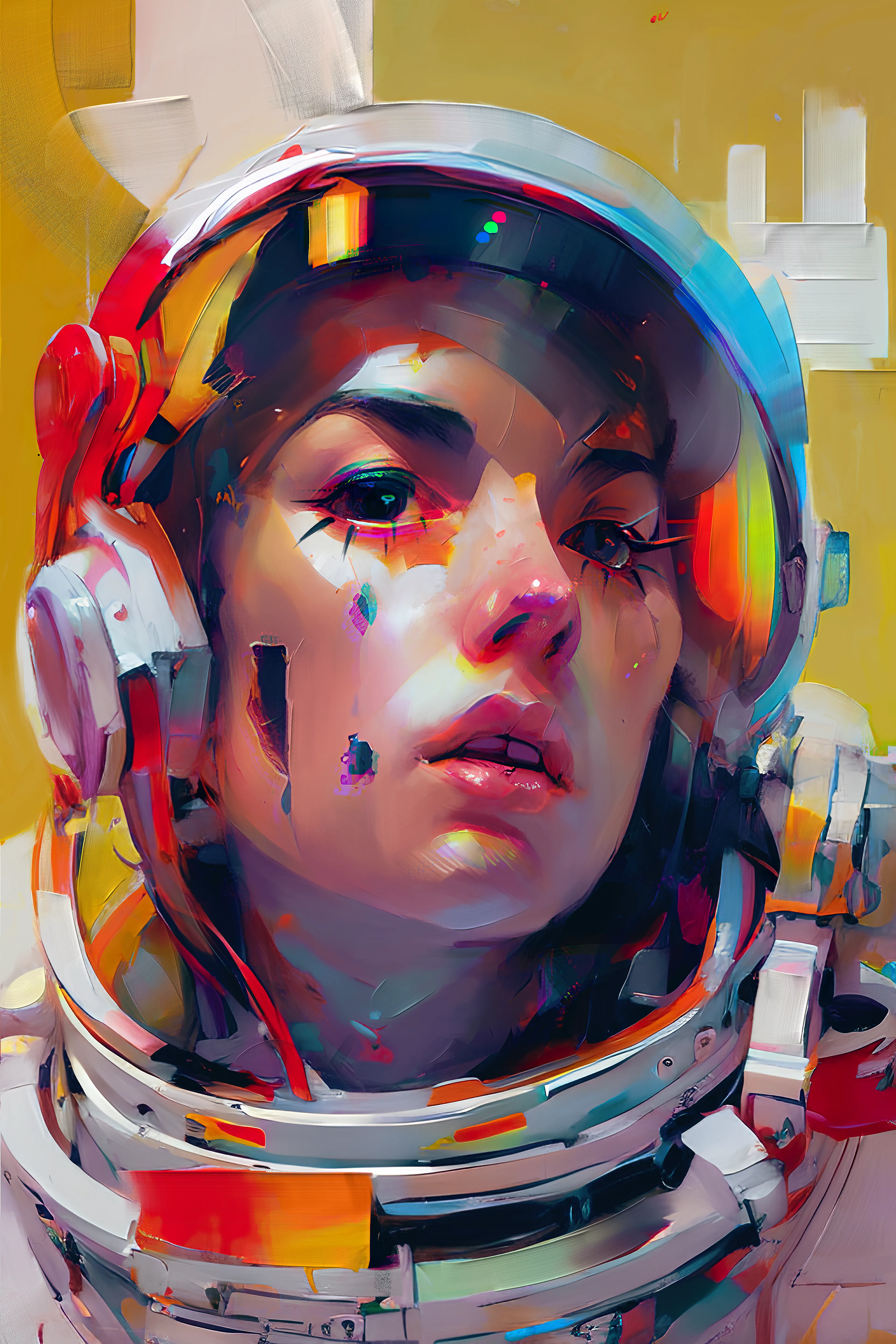 'Synthetic Heartbeats' is an assisted AI collection that explores the interplay between textures and emotions. Through fluid brushstrokes and synths, each portrait comes to life, pulsing with its own unique heartbeat.

The collection blends trad-digital art techniques with AI technology to create a mesmerizing experience that captures the essence of the human experience.

With bold use of color, the portraits are a celebration of the beauty and complexity of human emotion, and each canvas is a window into the soul. The fluidity of the paint, combined with the intricate textures, creates a captivating visual experience that invites viewers to get lost in the details, and to experience the bravura of brush strokes to evoke deep and powerful emotions.