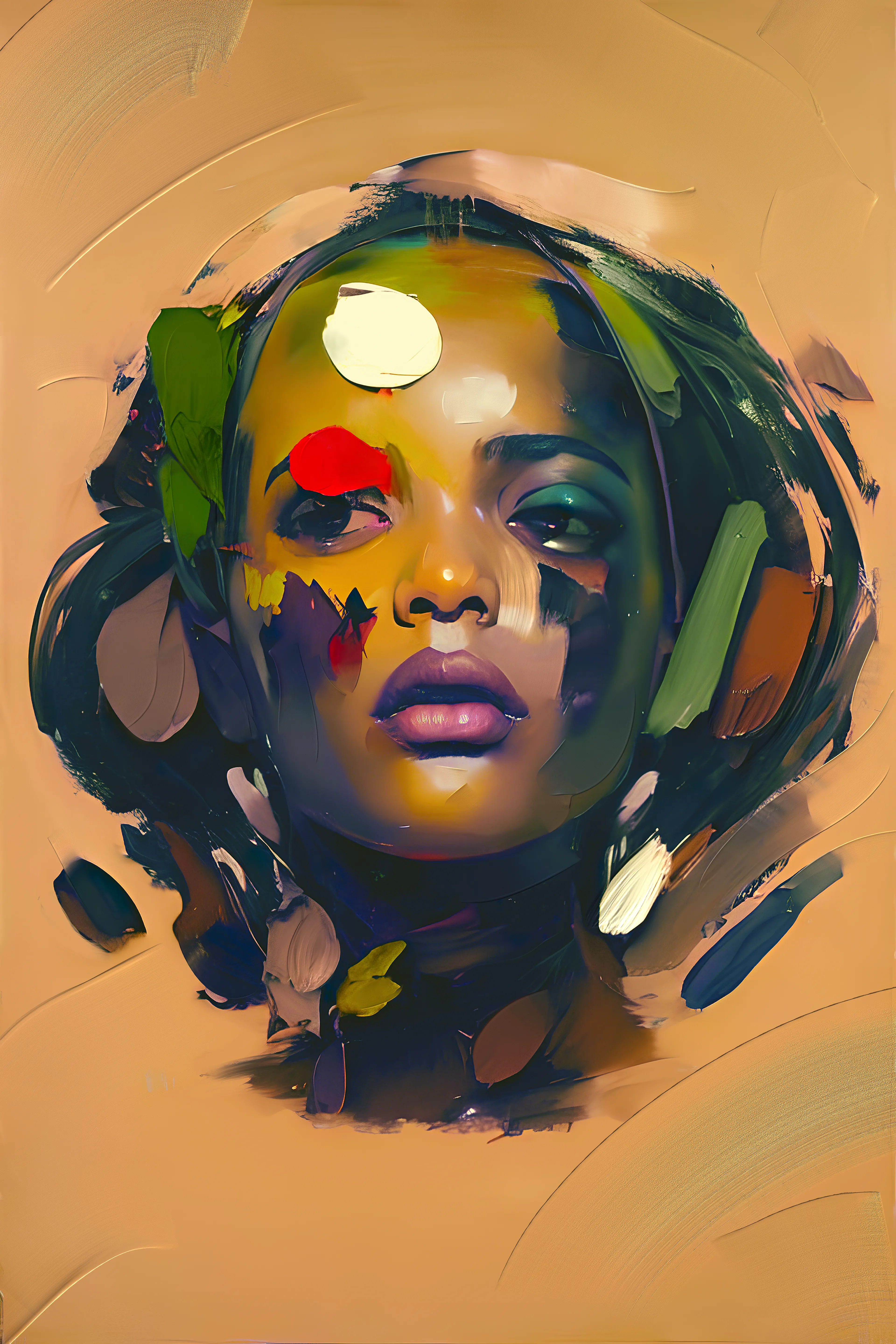 'Synthetic Heartbeats' is an assisted AI collection that explores the interplay between textures and emotions. Through fluid brushstrokes and synths, each portrait comes to life, pulsing with its own unique heartbeat.

The collection blends trad-digital art techniques with AI technology to create a mesmerizing experience that captures the essence of the human experience.

With bold use of color, the portraits are a celebration of the beauty and complexity of human emotion, and each canvas is a window into the soul. The fluidity of the paint, combined with the intricate textures, creates a captivating visual experience that invites viewers to get lost in the details, and to experience the bravura of brush strokes to evoke deep and powerful emotions.