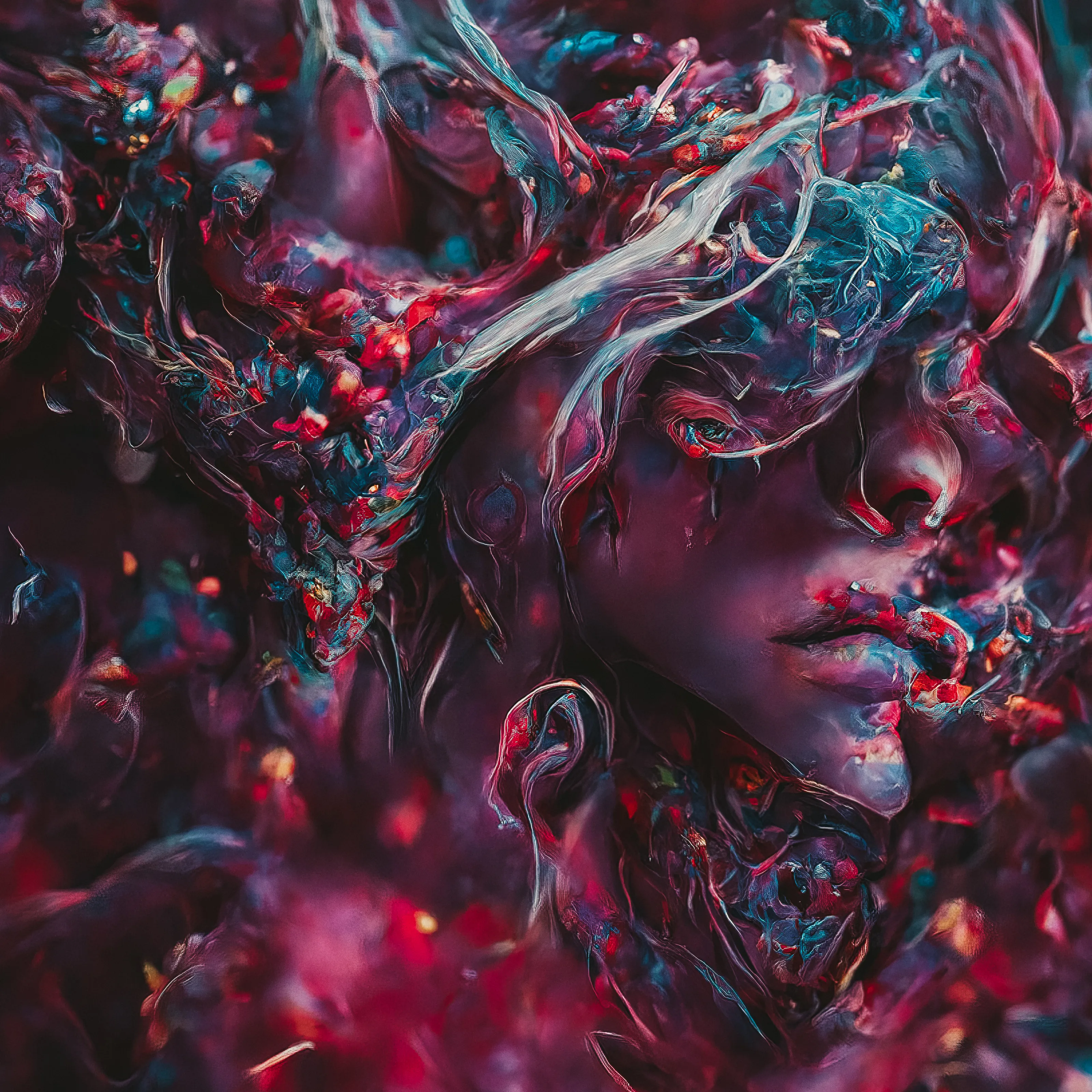 ANIMA. The soul, the animating principle, the air of life. The fractals in us all.

From microscopic visions to immense natural vistas, a journey into the repeating visual patterns that connect all living things together, that separate the living from the dead.

500 unique pieces, each AI-generated, each edited by hand.