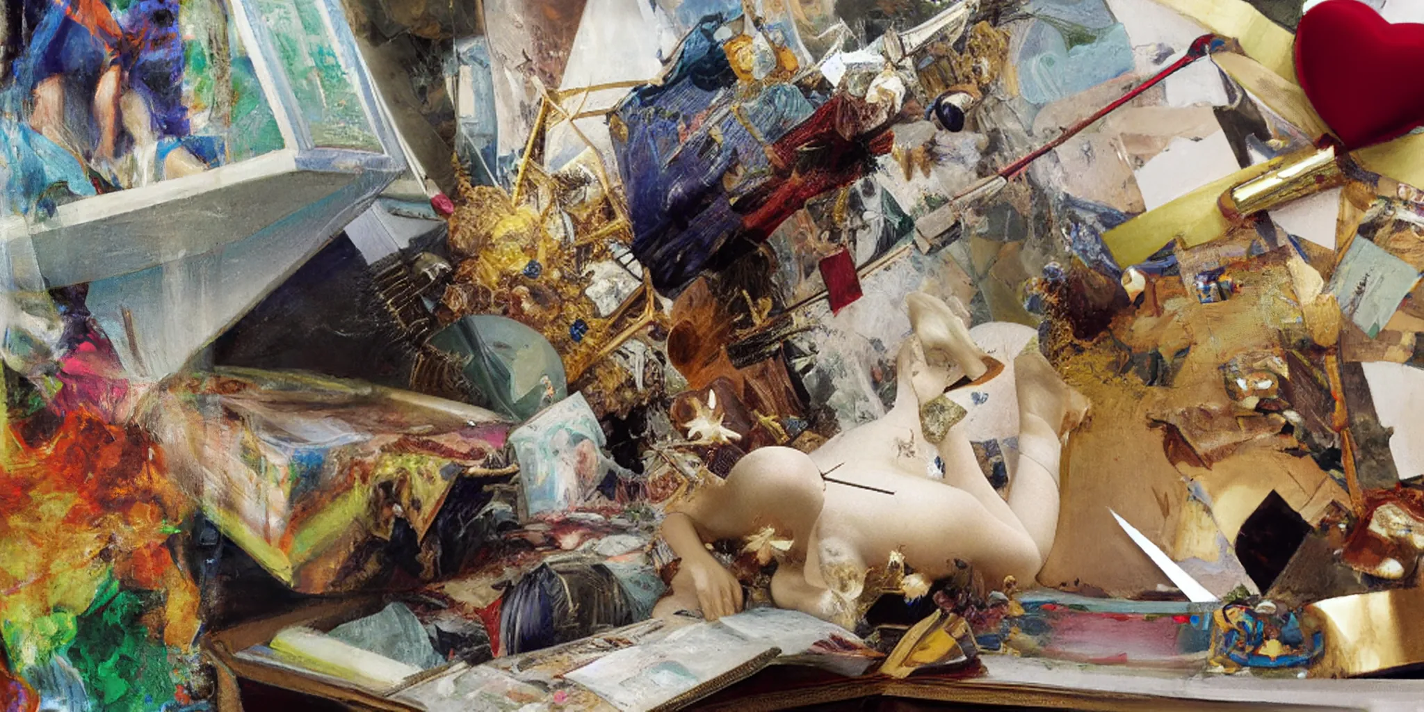 AI Art is Not Art is a collection of 500 pieces of AI-Collaborative art by Claire Silver. Each piece combines multiple art movements into a unique aesthetic. Following the same conceptual thread, it was created using a mixture of accessible AI tools: Artbreeder, Prosepainter, Collage by Studio Morphogen, Midjourney, Diffusion, StabilityAI, and Dalle2, as well as handpainting and digitally collaging where needed for cohesion.

AI-Collaborative art is a budding movement, faced with the same criticisms most new art movements experience--namely, that it isn't art at all, requires no effort or skill, and has no artistic or concrete value. This collection challenges that idea by building on breadth of art history in ways that could only happen with the collaboration of AI, taking care to include art movements that were dismissed initially by the broader art world, and by using a combination of only accessible, no-code tools to create the work. Each work is a single page in a new, transformative chapter in the book of Art History.

Taste is the new skill.