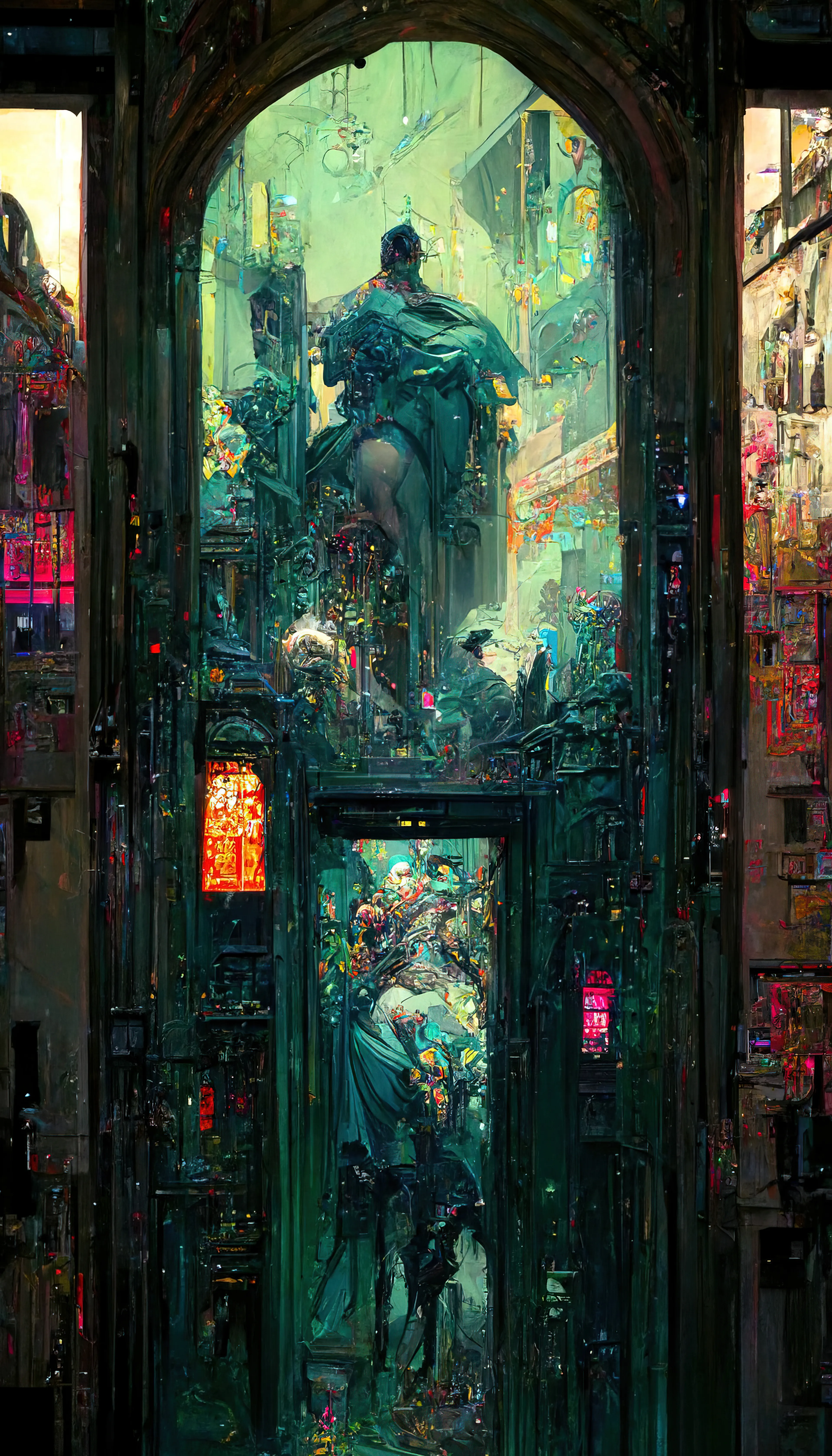 “Nexus” is a collection of artworks that explores the idea of doorways or portals connecting different realms. Whether it is a doorway to another dimension, a parallel universe, or simply a different state of mind, “Nexus” represents a passage to something new and unknown. It is a symbol of hope and possibility, offering a glimpse into a world beyond our own. This collection of artworks invites viewers to step through the nexus doorway and explore the possibilities that lie beyond.