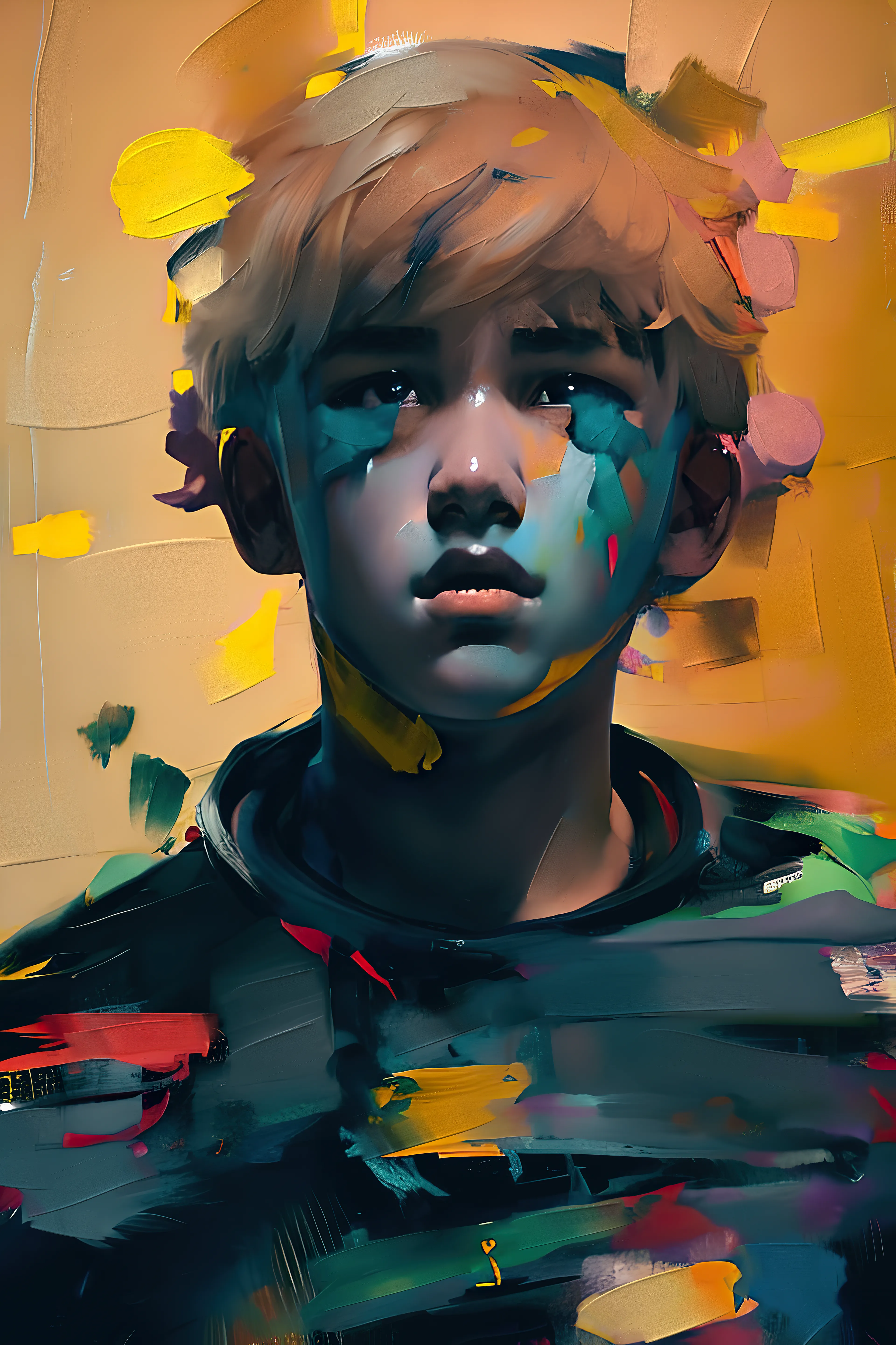 'Synthetic Heartbeats' is an assisted AI collection that explores the interplay between textures and emotions. Through fluid brushstrokes and synths, each portrait comes to life, pulsing with its own unique heartbeat.

The collection blends trad-digital art techniques with AI technology to create a mesmerizing experience that captures the essence of the human experience.

With bold use of color, the portraits are a celebration of the beauty and complexity of human emotion, and each canvas is a window into the soul. The fluidity of the paint, combined with the intricate textures, creates a captivating visual experience that invites viewers to get lost in the details, and to experience the bravura of brush strokes to evoke deep and powerful emotions.