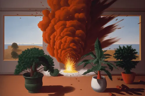 In this collection, each piece serves as a visual metaphor for the eruptive energy of creativity, where ideas burst forth, much like an explosion, from the nucleus of an artist's imagination. It captures the vibrant chaos and tumultuous passion intrinsic to the act of creation, reflecting the artist's journey through a cacophony of emotions, ideas, and revelations. It takes the viewer through the tempest of the creative process - the initial spark of inspiration, the building intensity of shaping an idea, the explosive act of bringing it to life, and the subsequent calming silence that follows the storm of creation. The pieces in 'Art is an Explosion' highlight the emotional depth and complexity hidden beneath the surface of each artwork, peeling back the layers to reveal the raw, unfiltered chaos from which creativity springs forth. It challenges the notion of art as a purely aesthetic endeavor, instead portraying it as an emotional catharsis, a deeply personal exploration, and an explosive act of self-expression. In essence, 'Art is an Explosion' offers a celebration of the artist's spirit and the transformative power of art. It serves as a vivid testament to the beautiful chaos of creation, encouraging viewers to not only appreciate the final product but to also delve into the dramatic journey of its conception and birth. It underscores the idea that in art, as in life, even chaos can lead to a masterstroke.