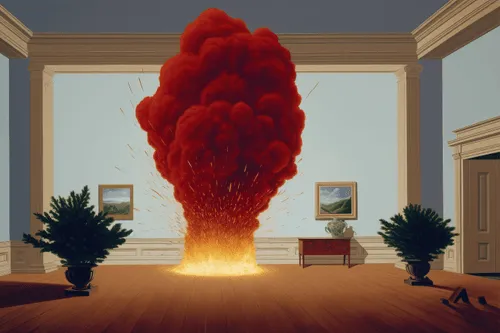 In this collection, each piece serves as a visual metaphor for the eruptive energy of creativity, where ideas burst forth, much like an explosion, from the nucleus of an artist's imagination. It captures the vibrant chaos and tumultuous passion intrinsic to the act of creation, reflecting the artist's journey through a cacophony of emotions, ideas, and revelations. It takes the viewer through the tempest of the creative process - the initial spark of inspiration, the building intensity of shaping an idea, the explosive act of bringing it to life, and the subsequent calming silence that follows the storm of creation. The pieces in 'Art is an Explosion' highlight the emotional depth and complexity hidden beneath the surface of each artwork, peeling back the layers to reveal the raw, unfiltered chaos from which creativity springs forth. It challenges the notion of art as a purely aesthetic endeavor, instead portraying it as an emotional catharsis, a deeply personal exploration, and an explosive act of self-expression. In essence, 'Art is an Explosion' offers a celebration of the artist's spirit and the transformative power of art. It serves as a vivid testament to the beautiful chaos of creation, encouraging viewers to not only appreciate the final product but to also delve into the dramatic journey of its conception and birth. It underscores the idea that in art, as in life, even chaos can lead to a masterstroke.