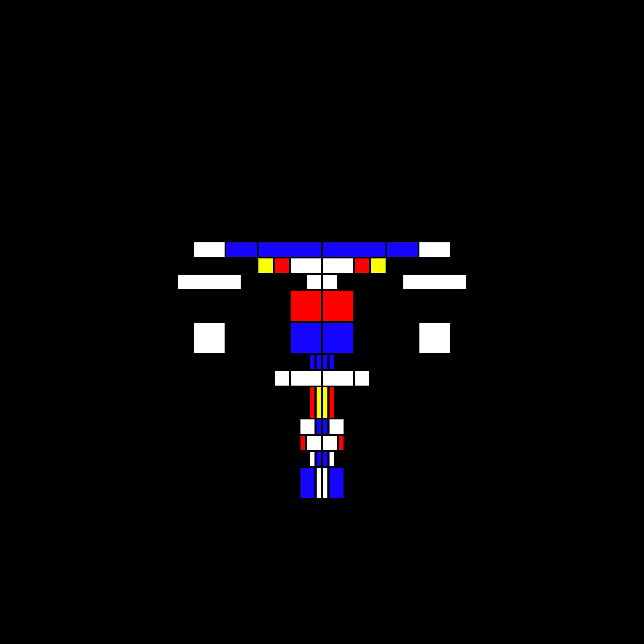 A selected series of Major Arcana in Piet Mondrian's Composition, minted in 0x Ships style by pxlq. 

Mondrian #6 - The Lovers:
Two fated souls facing each other, forevermore. 7 out of 7.