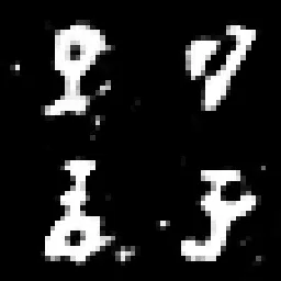 NOVEL ENCRYPTION are 6 GAN works created by Kevin Abosch in 2015 for the occasion of SIME Miami.  Working with the MNIST dataset of handwritten digits as the starting point for a series of "novel encryptions" generated  using a convolutional neural network (CNN) but stopping the training early, resulting in digits of varying decipherability.  Each work presents a grid of four glyphs.  Across the six works there are 24 glyphs which the artist uses as the foundation of a cipher alphabet.  