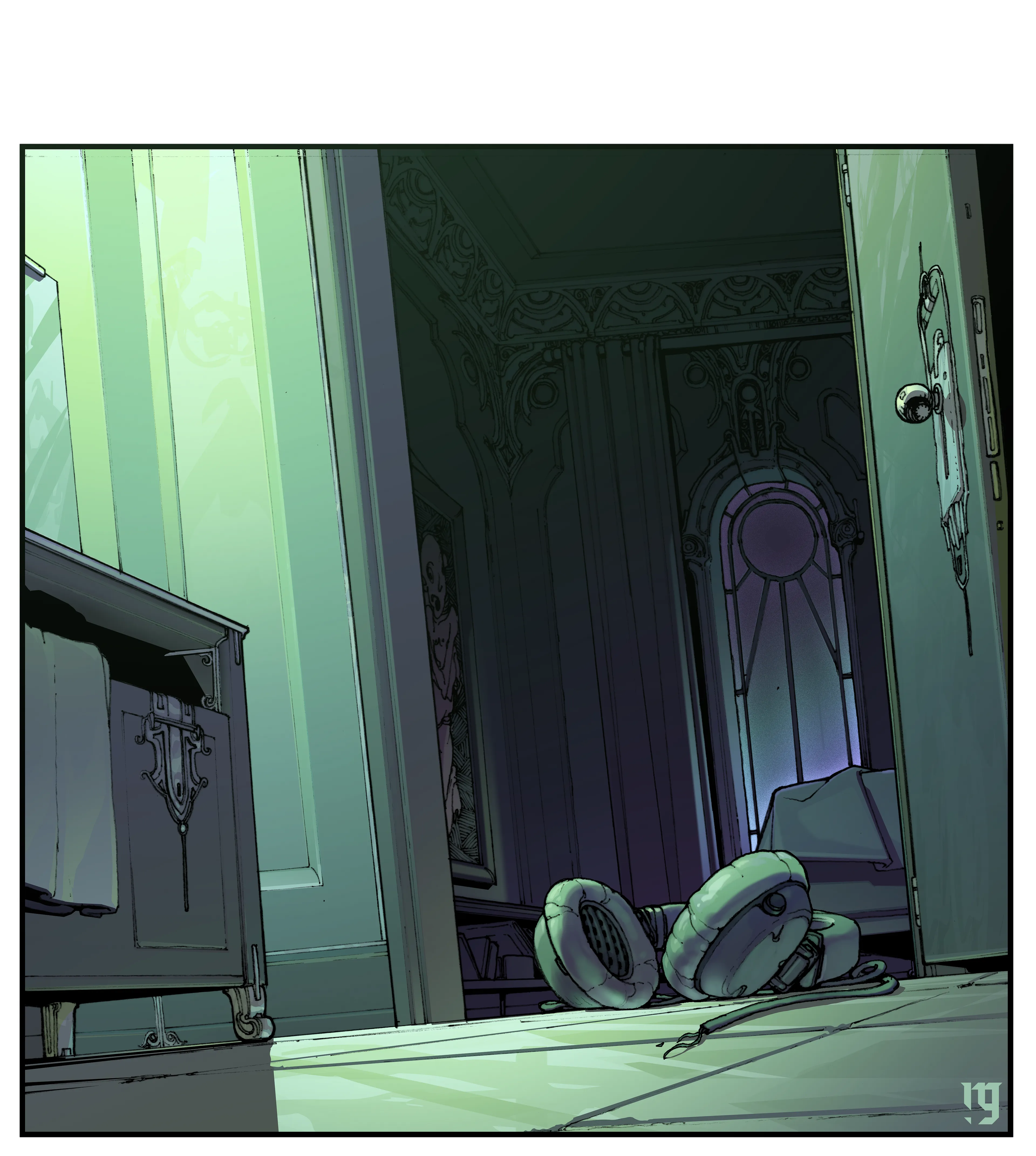 1 x 1---------------------------------------                                                                                                                                                
Panel One of Three Panels-------------------------------------------------------
Script: Tony Fabro----------------------------------------------------
Art: Nikolay Georgiev-------------------------------------
Webcomic: @threepanelcrimes---