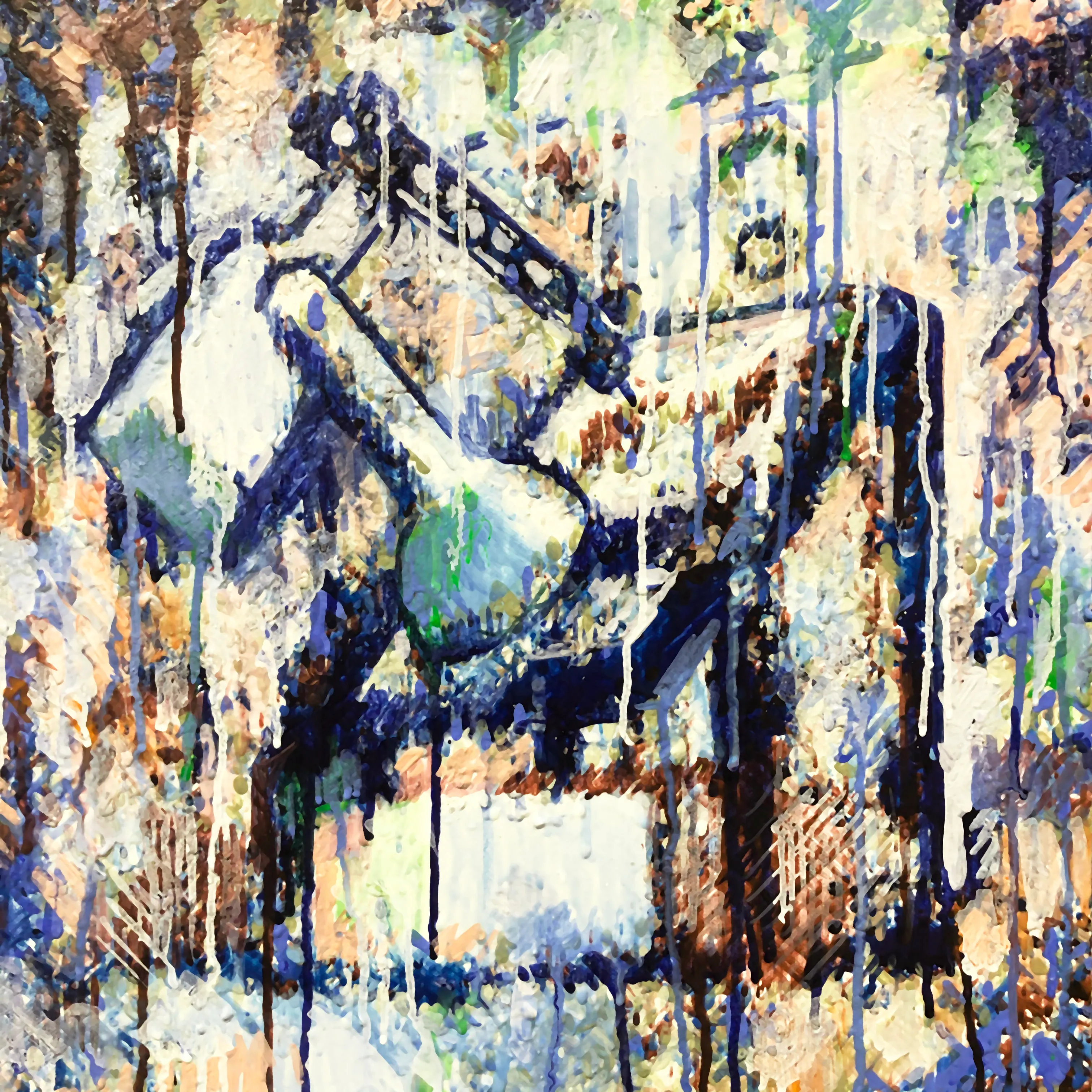 Self-portrait painted in a collaboration between me, photographer Kitty Simpson, and artonomous. artonomous painted this work over the course of two days using feedback loops, computational AI, and deep learning neural networks. It is made up of 22,053 individual brushstrokes.