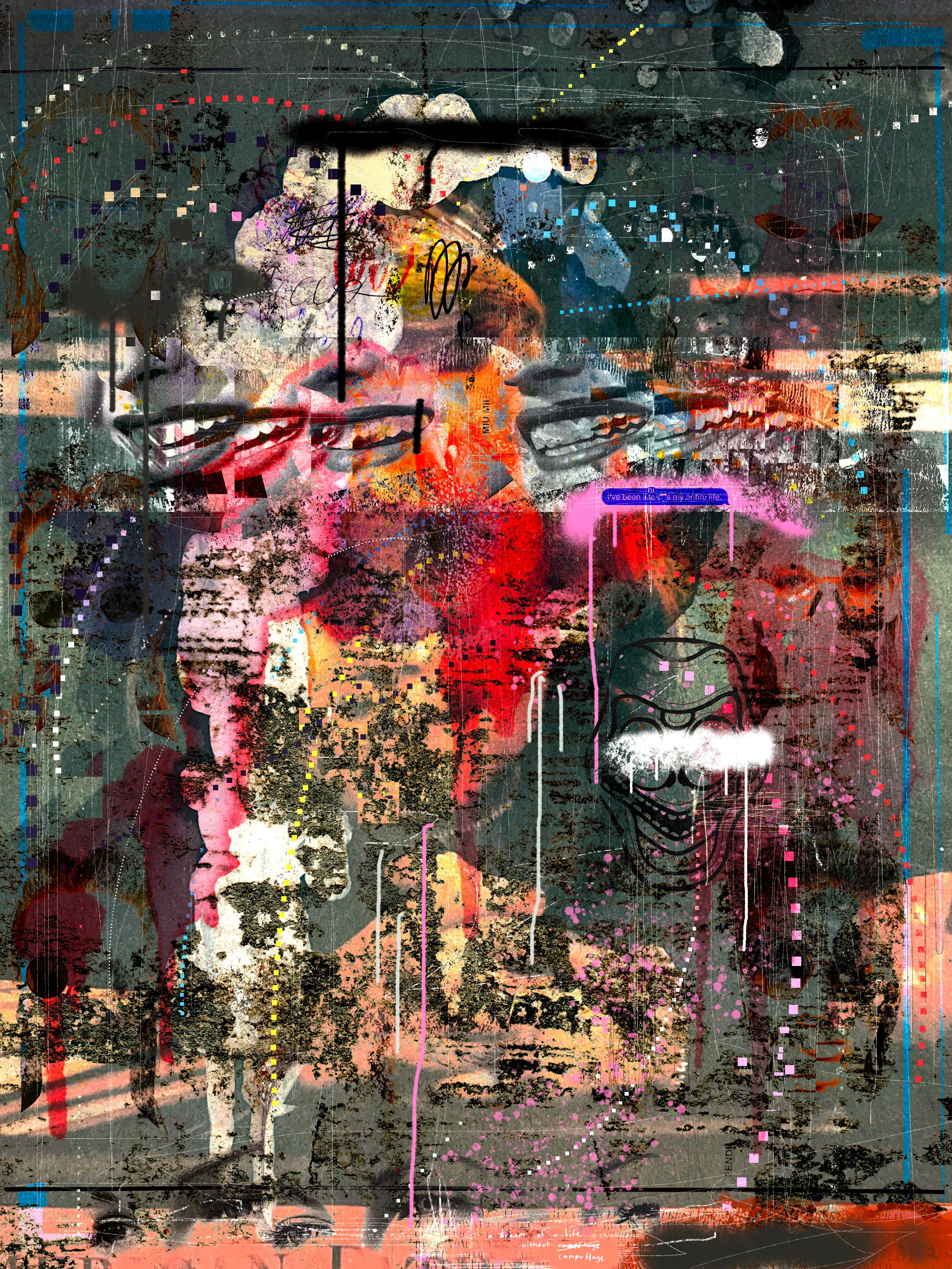 no need to hide | digital painting + mixed media | 2022  