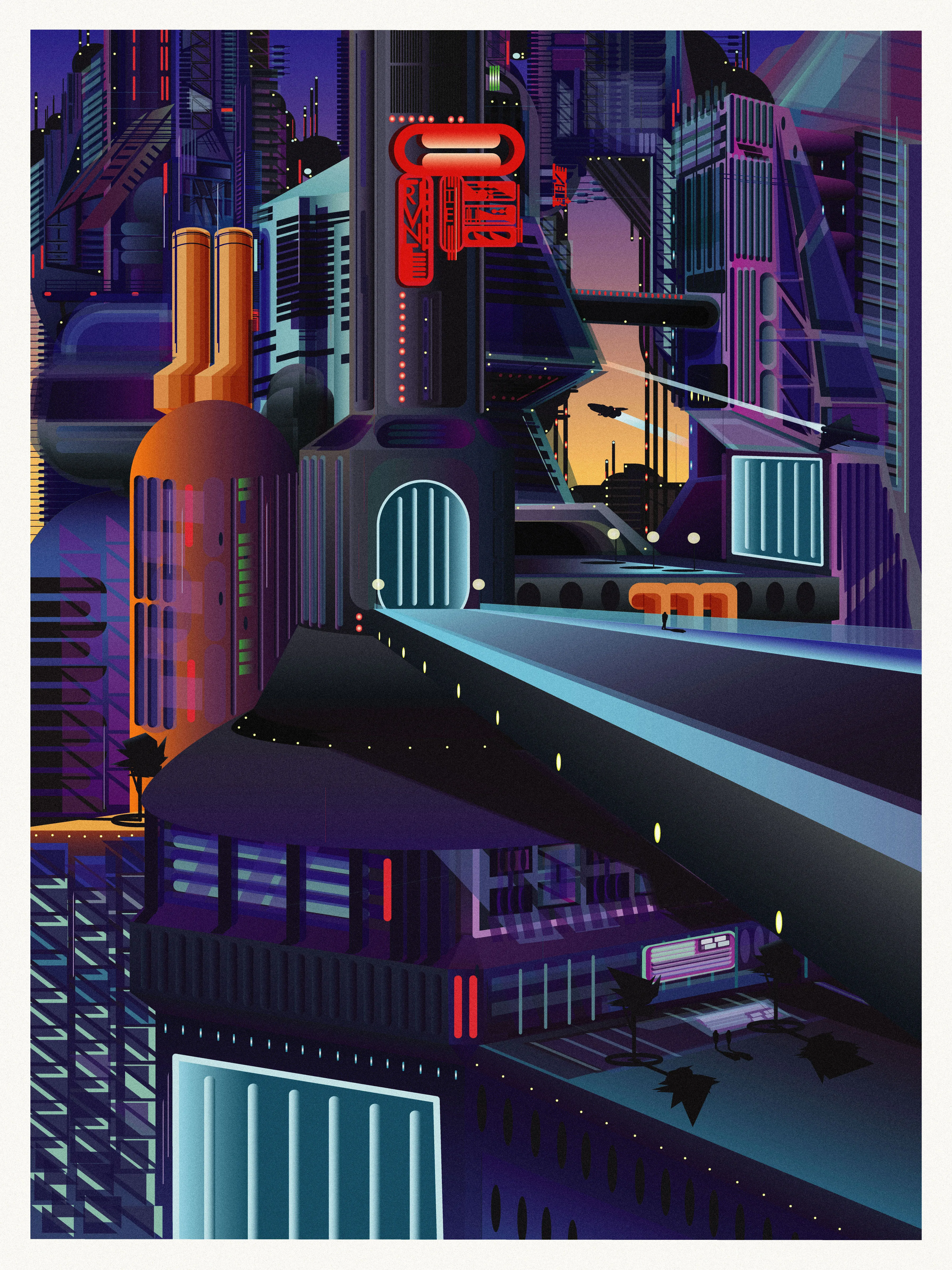 A piece particularly special to me. This illustration was the recipient of the 2017 Wally Douma Scholarship and was exhibited at The University of Wisconsin - Madison. This piece combines my love for 70s/80s science fiction with my fascination for unique patterns heavily used in mid century modern. 